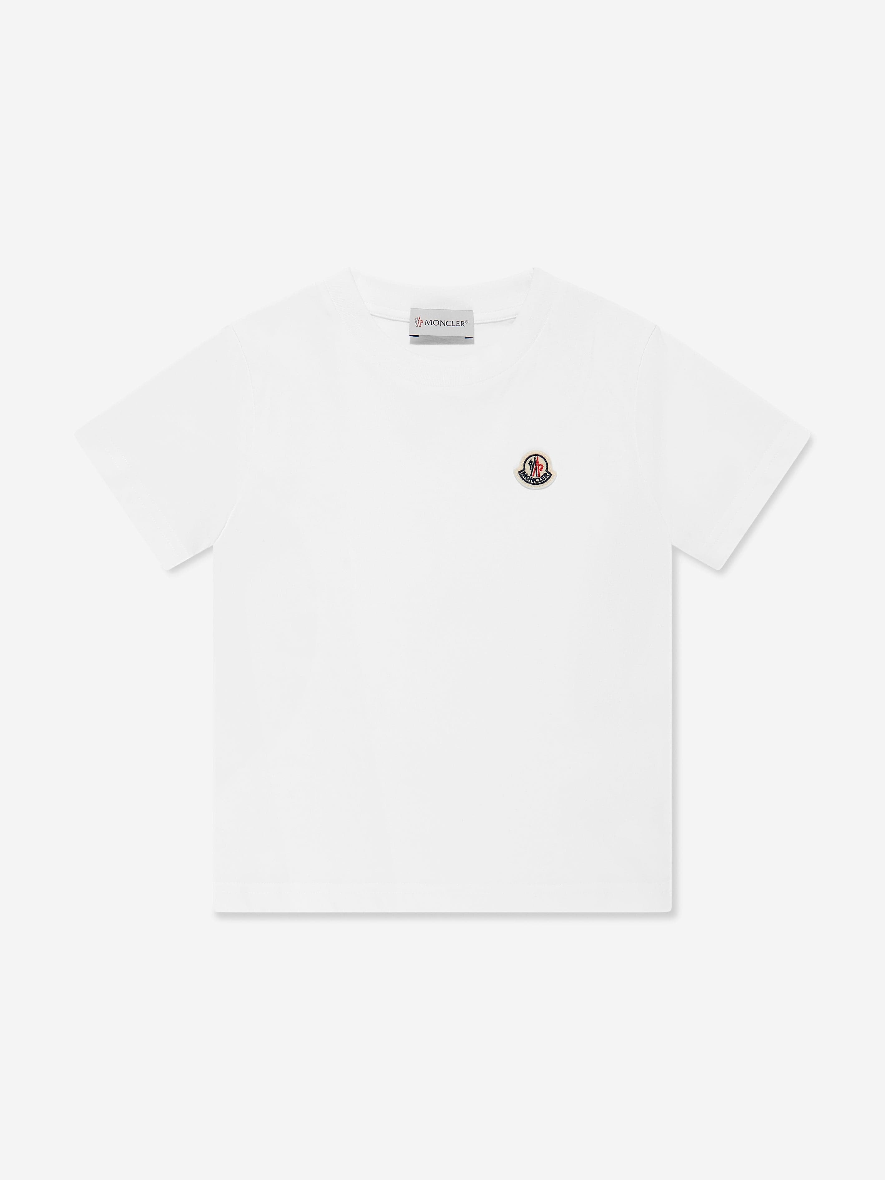 Moncler Enfant Boys Logo T-Shirt in White