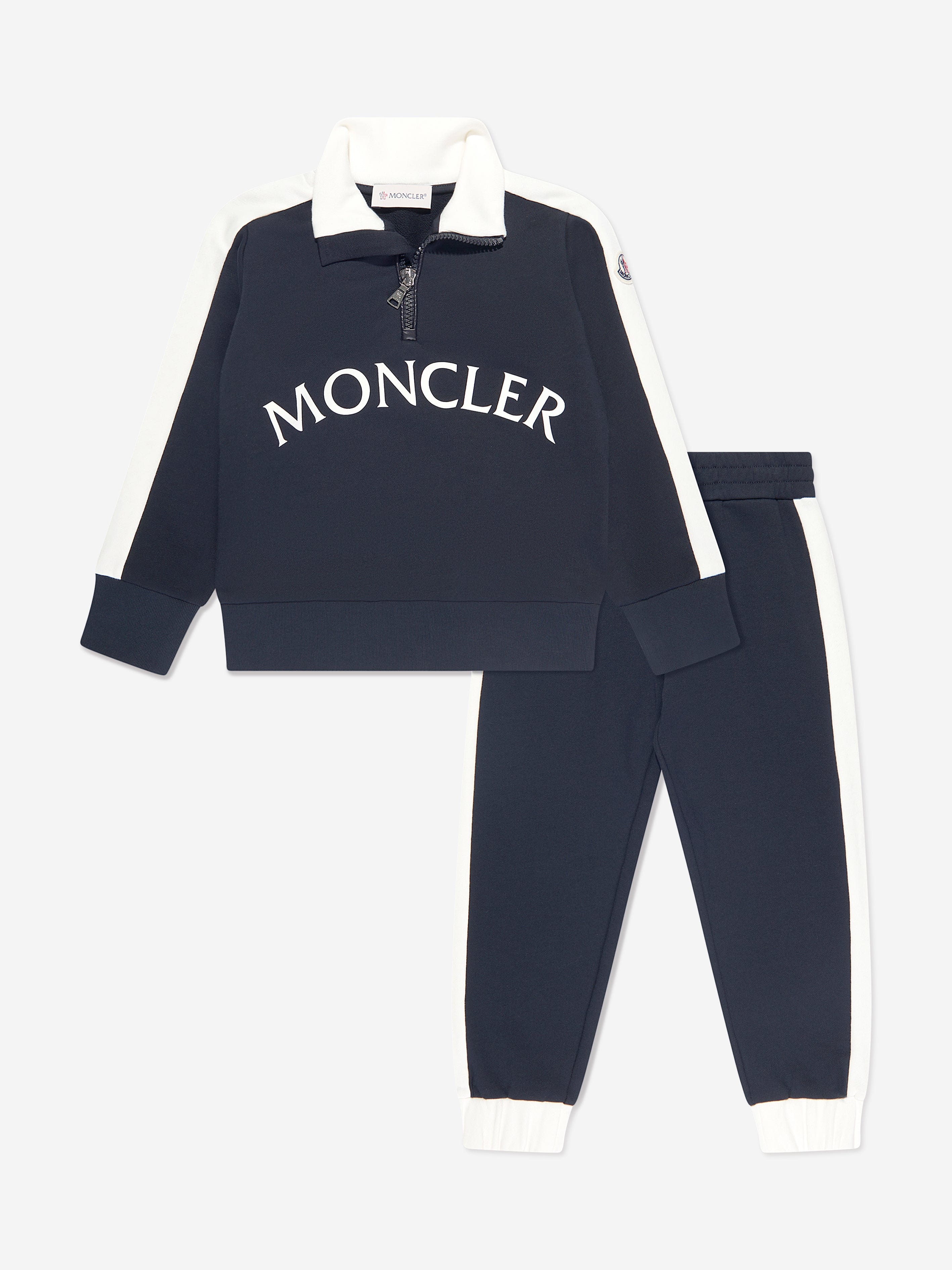 Moncler Enfant Boys Logo Tracksuit  in Black