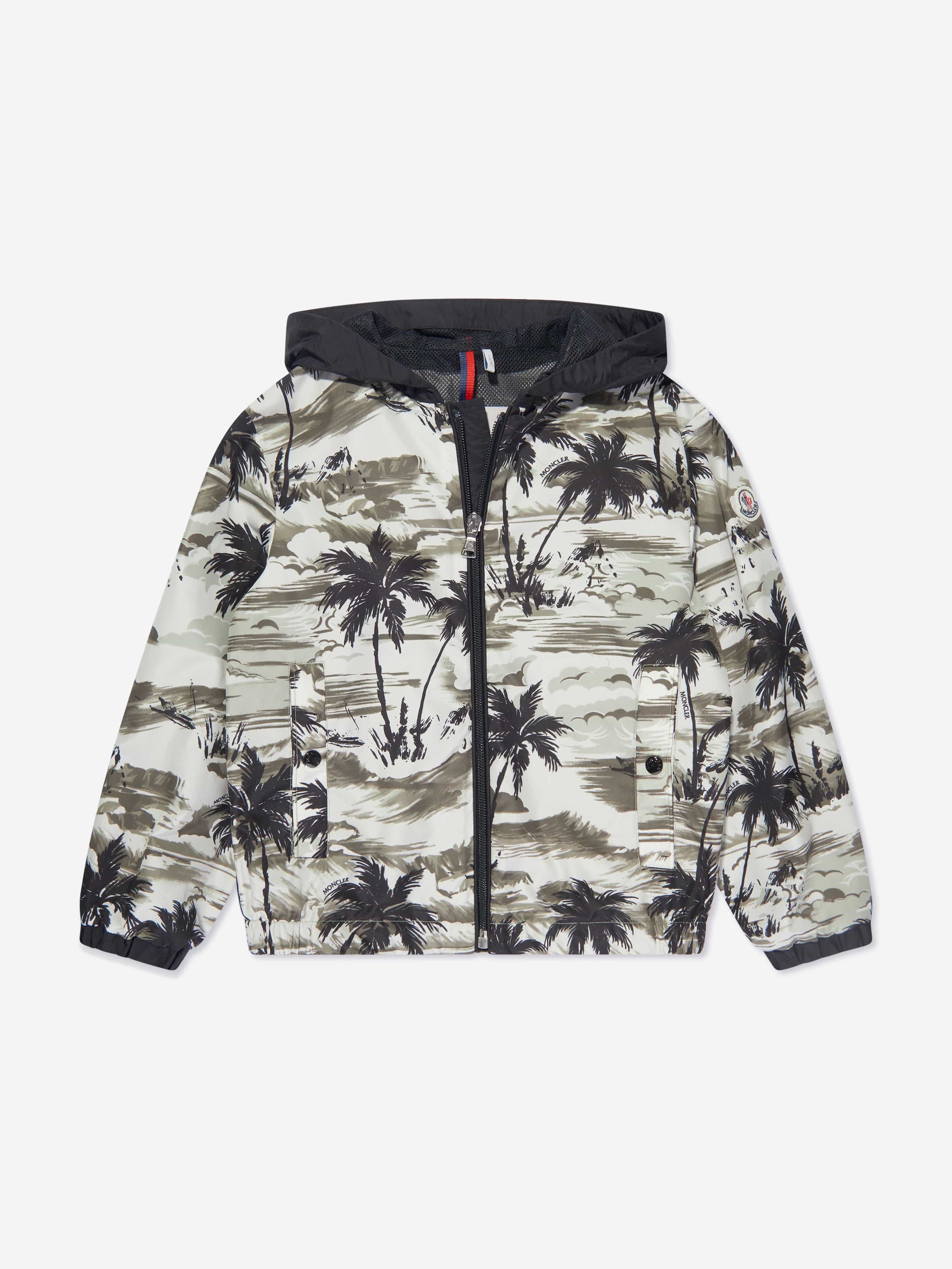 Moncler Enfant Boys Palm Tree Keenan Jacket in Green