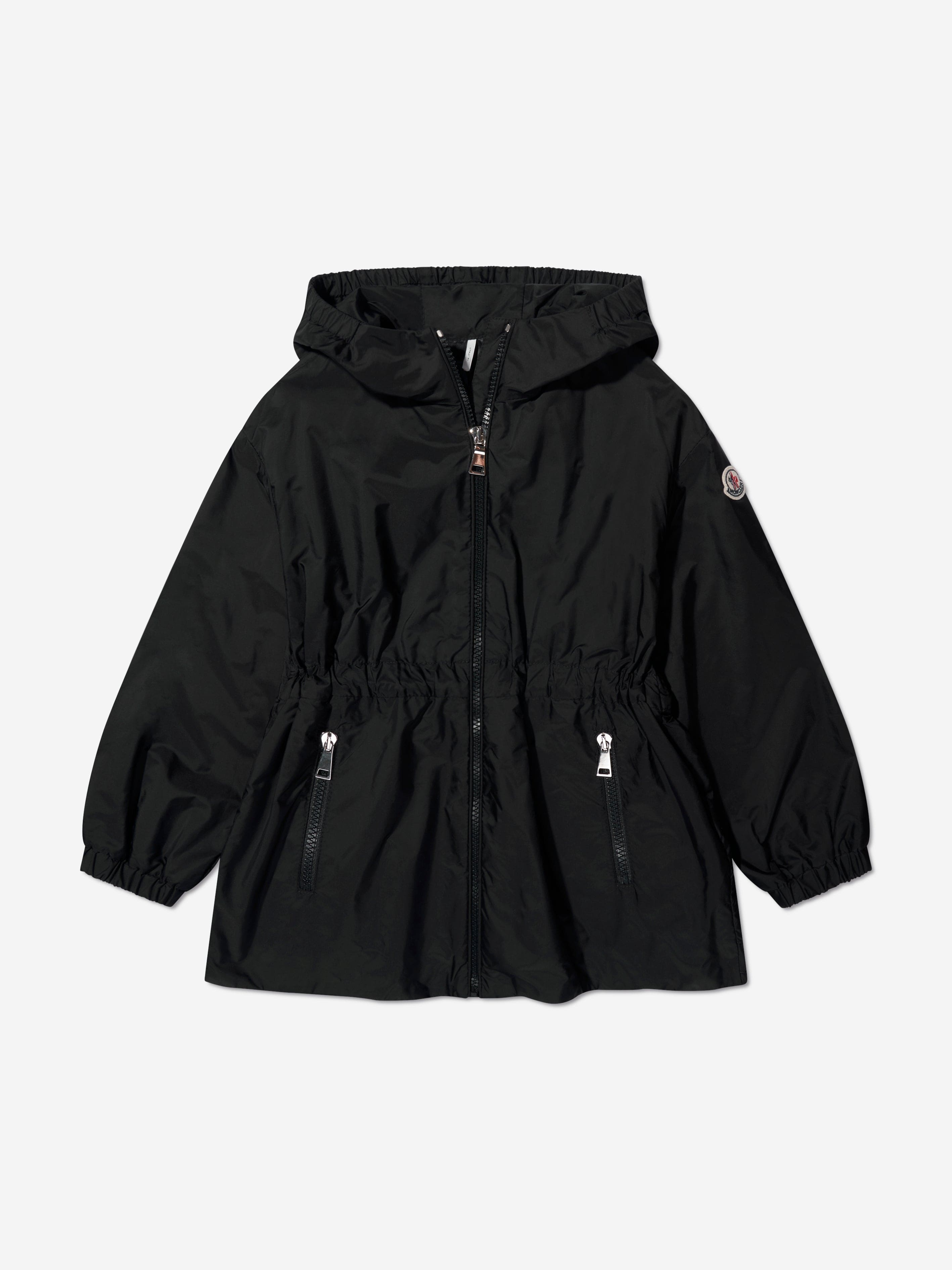 Moncler Enfant Girls Wete Short Parka in Black