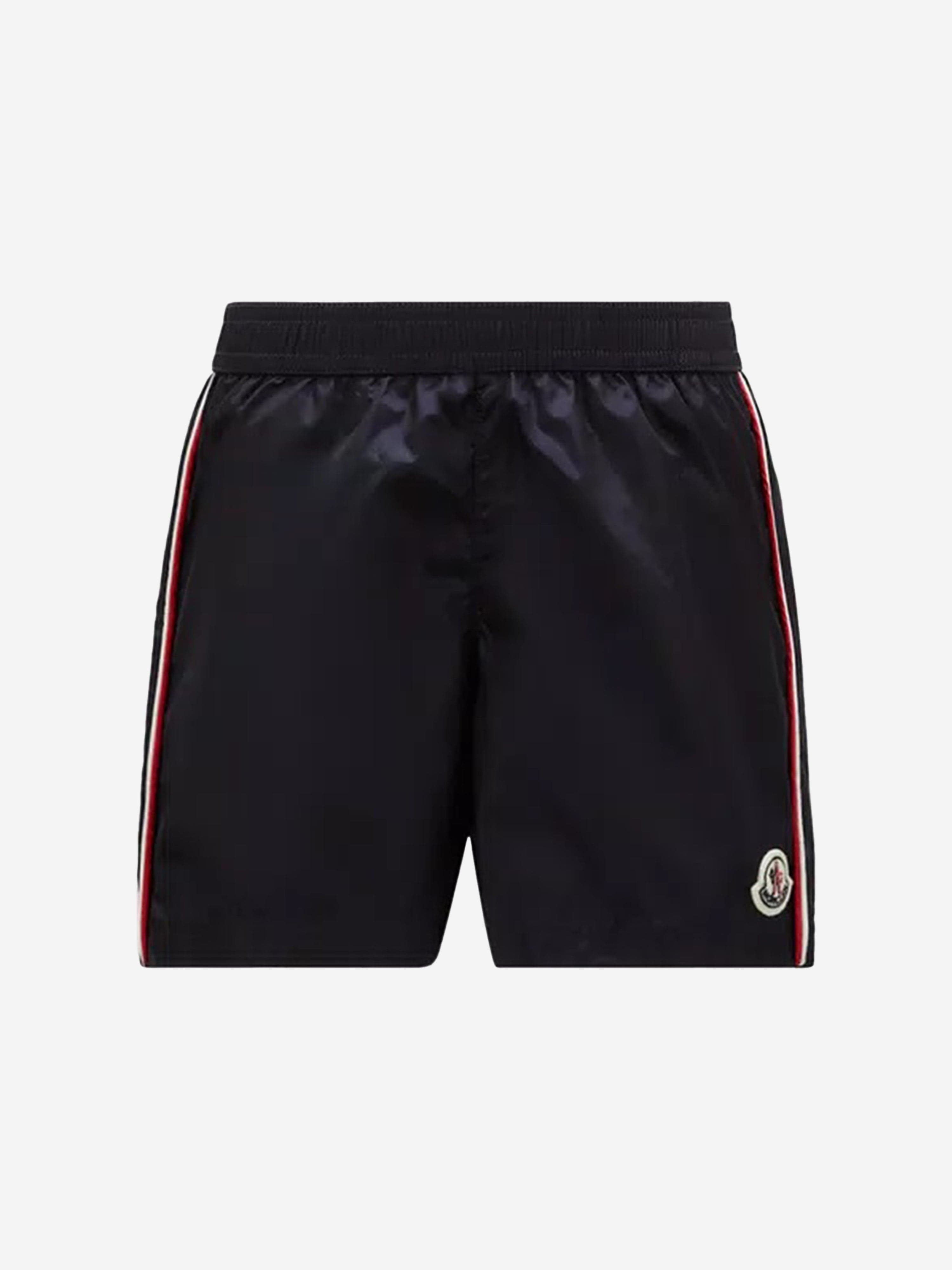 Moncler Enfant Boys Logo Swim Shorts in Navy