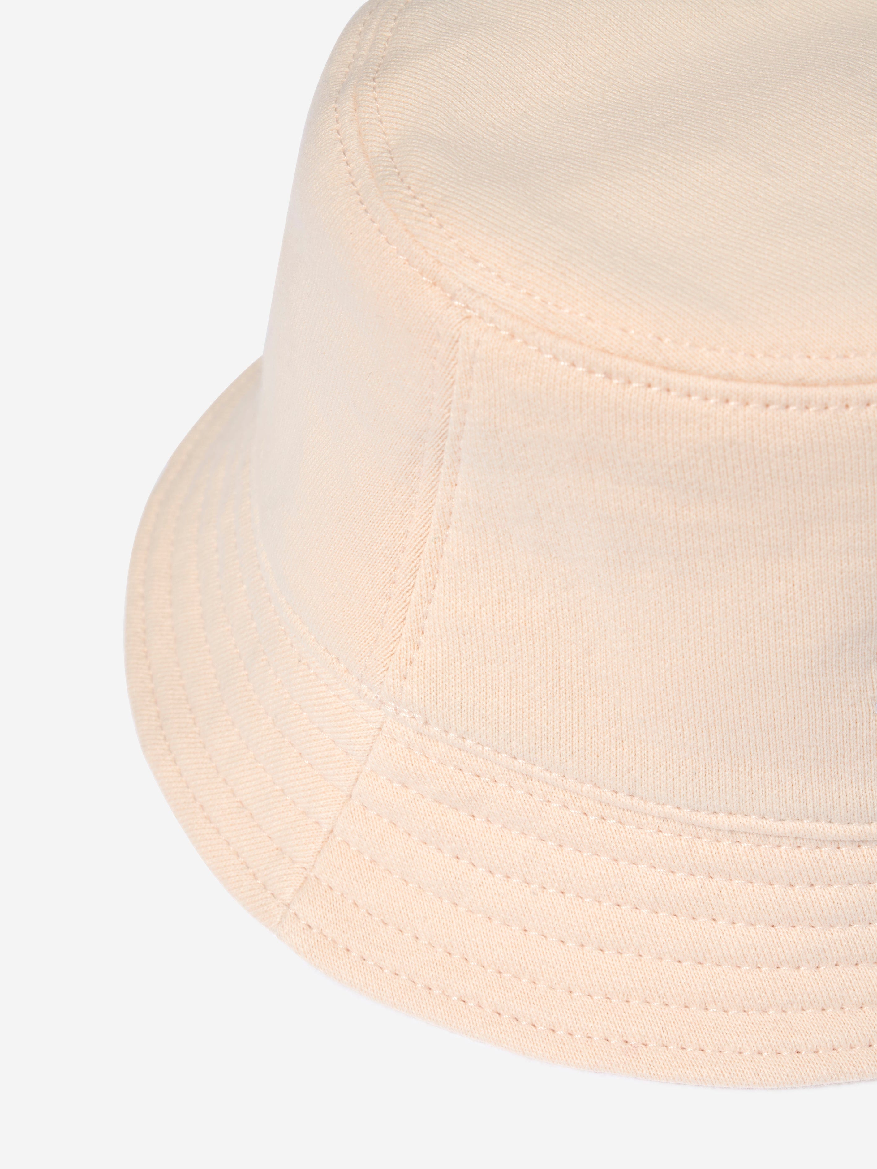 Moncler Enfant Girls Logo Bucket Hat in Ivory