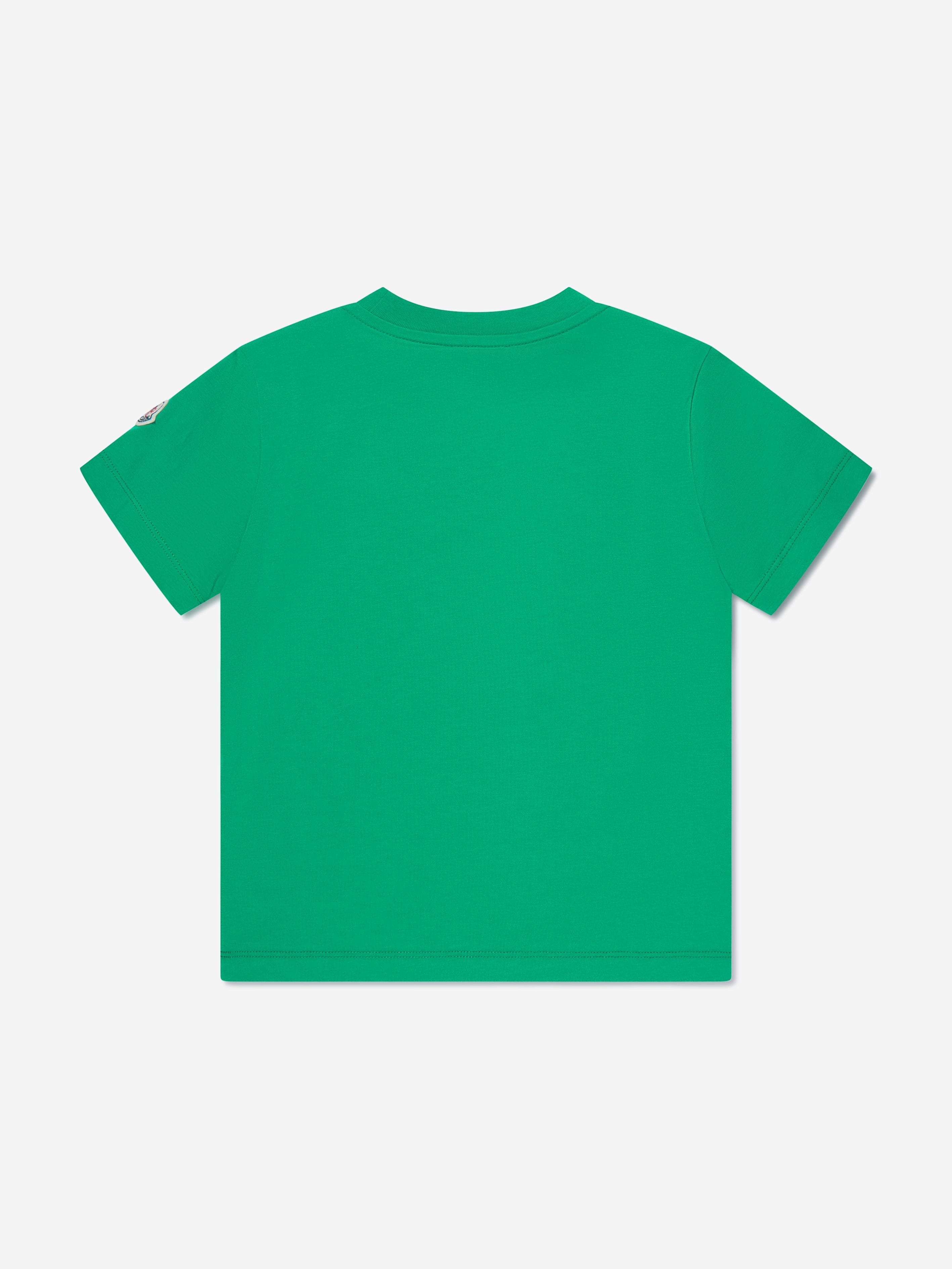 Moncler Enfant Boys Logo t-Shirt in Green