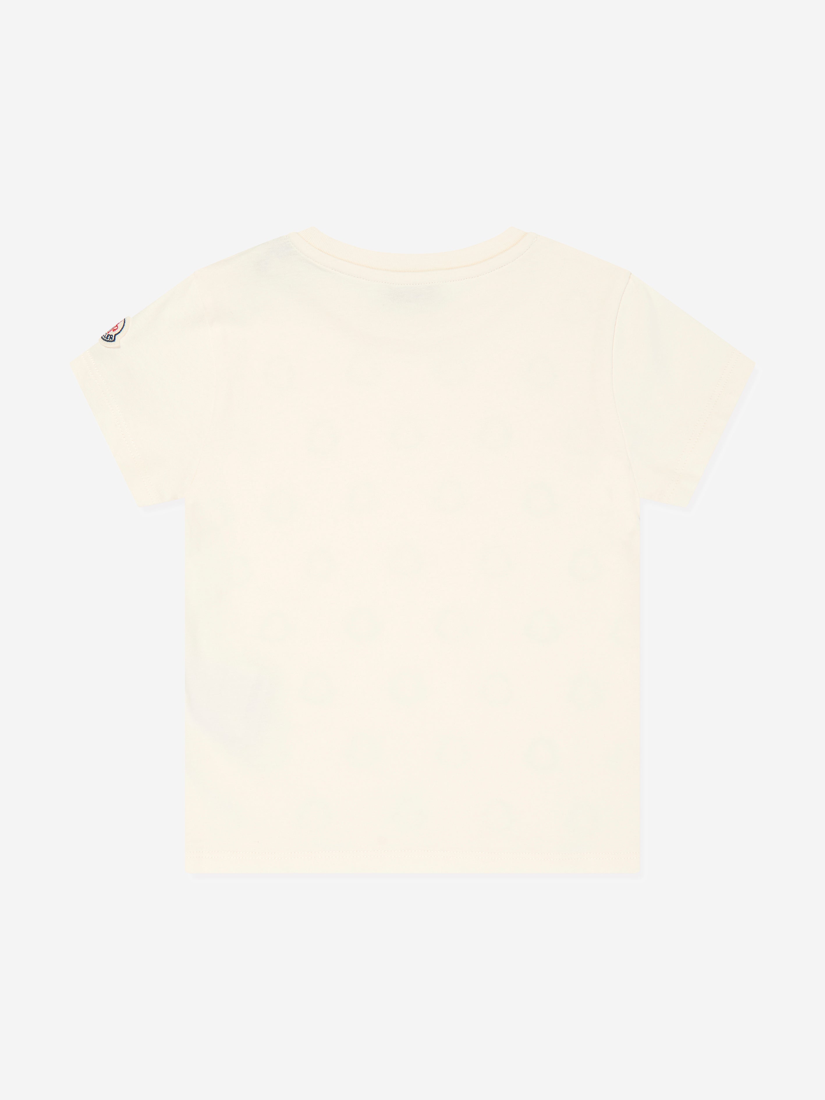 Moncler Enfant Girls Logo T-Shirt in Ivory