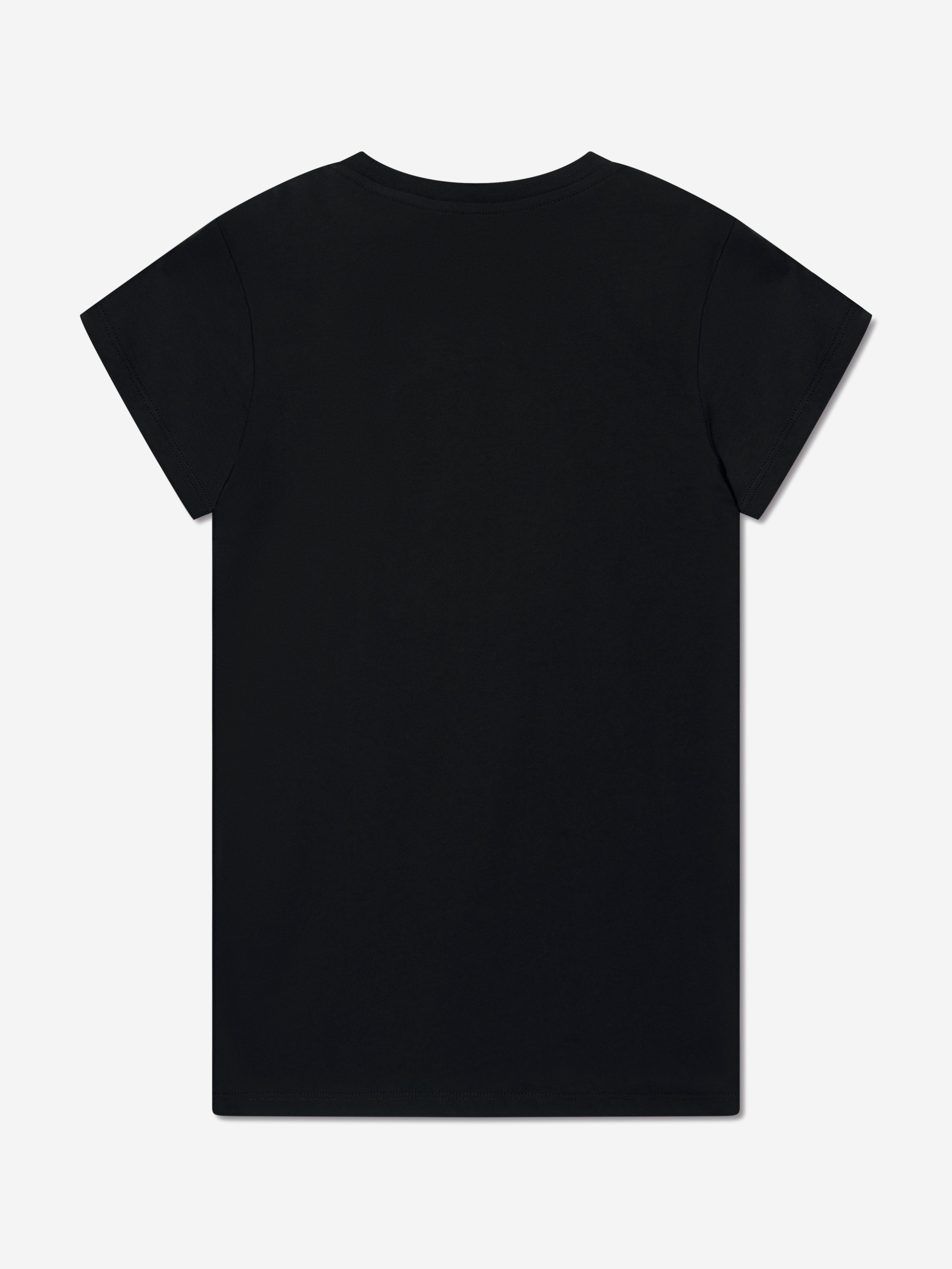 Moncler Enfant Girls Logo T-Shirt Dress in Black