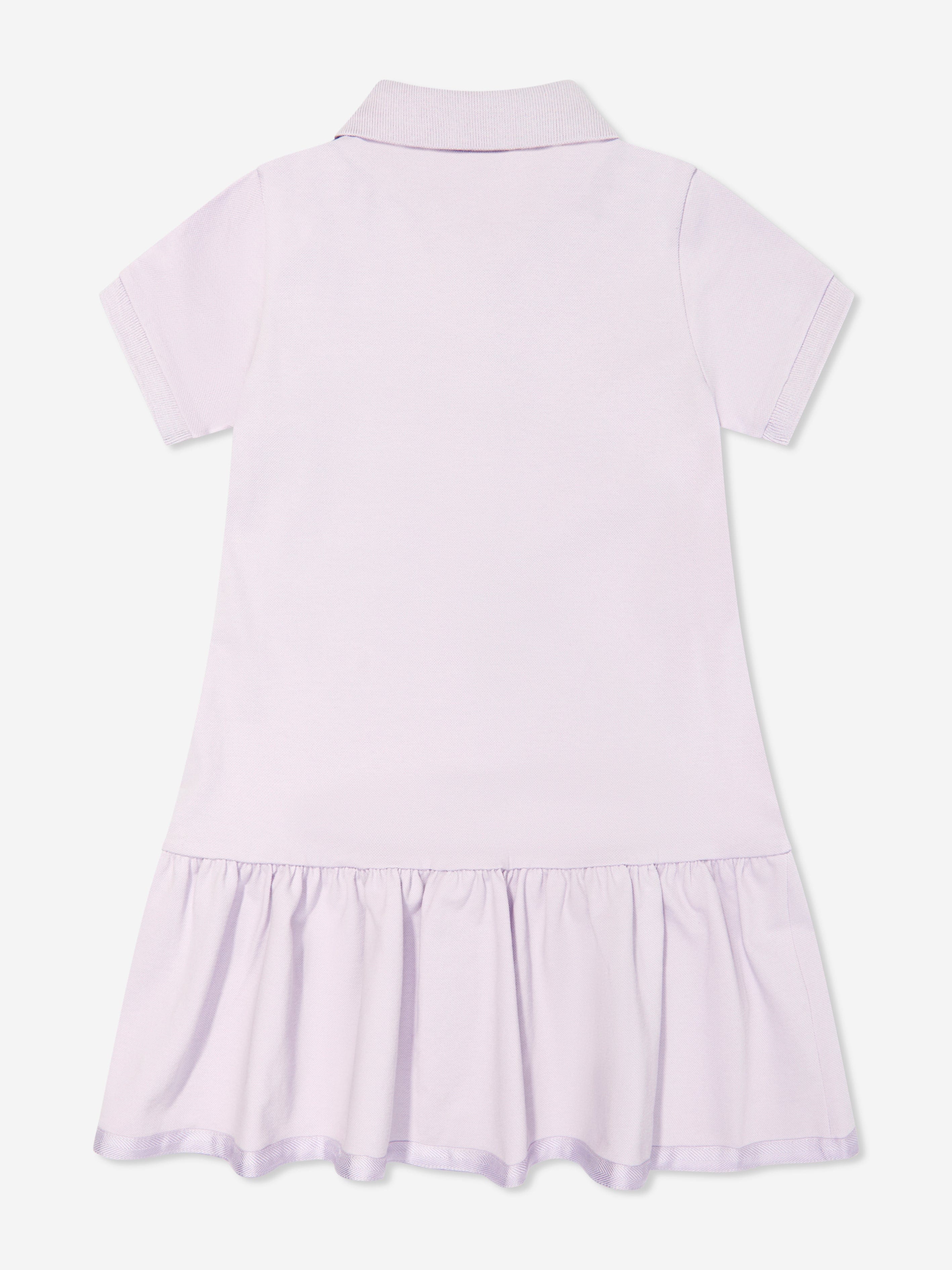 Moncler Enfant Girls Logo Polo Dress in Purple