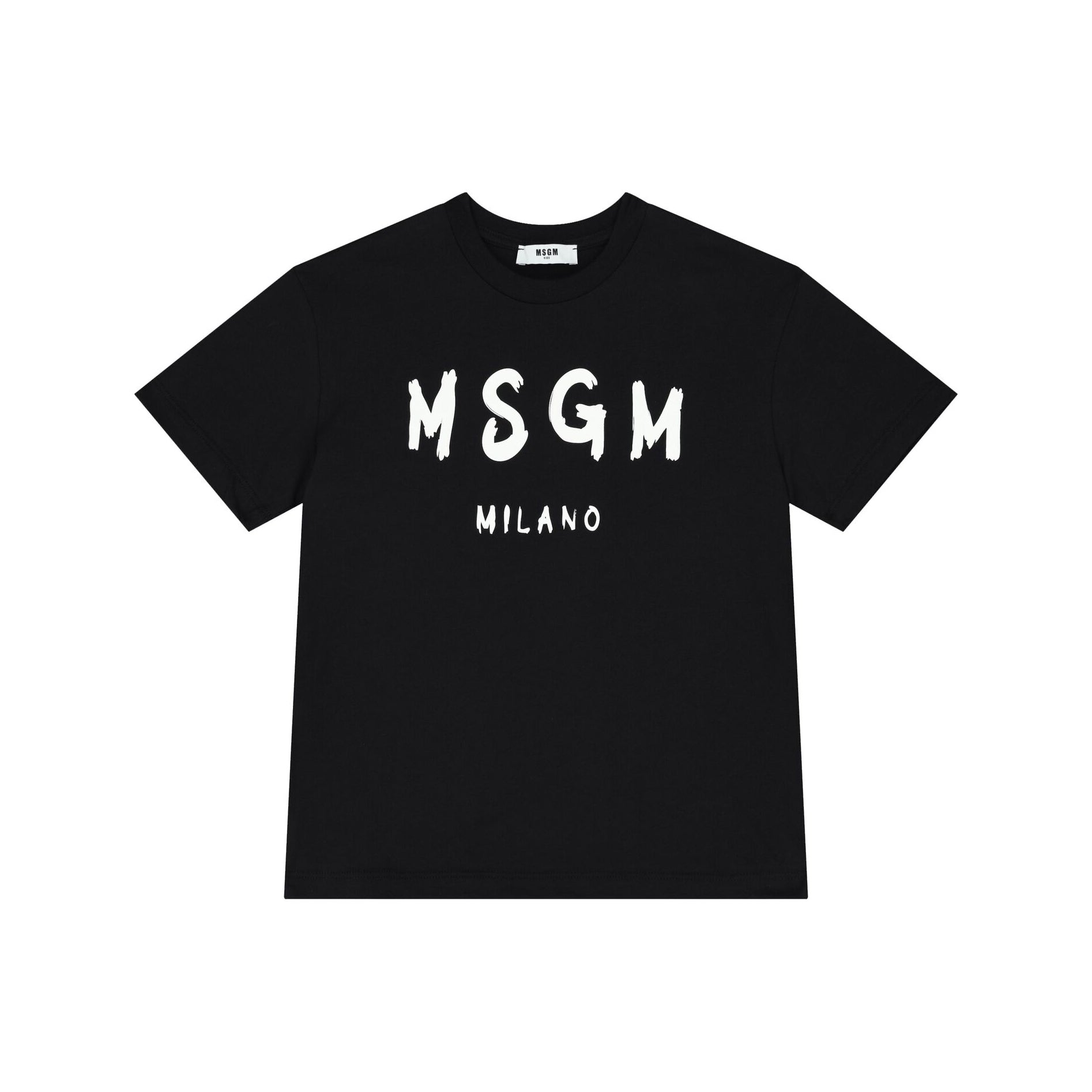 Boys & Girls Black Logo Cotton T-Shirt