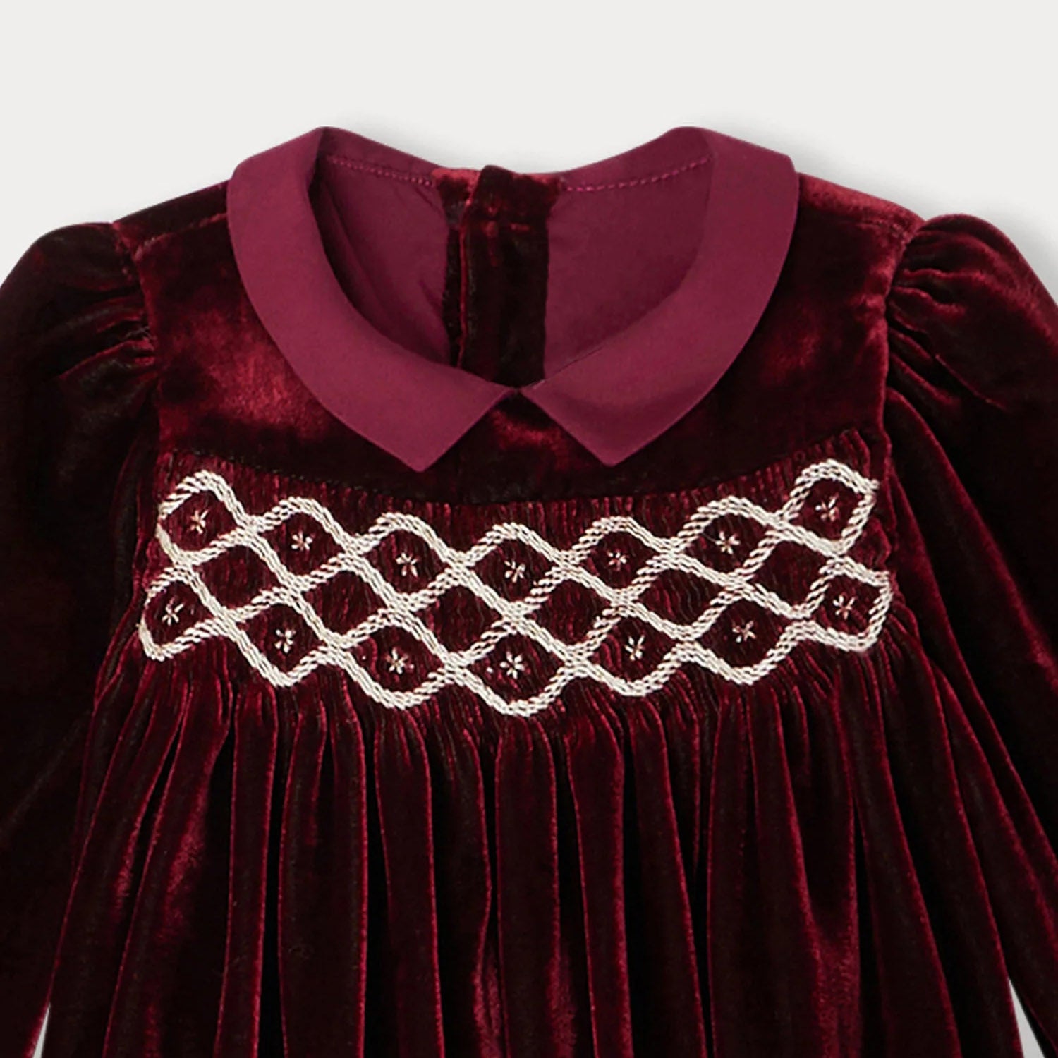 Baby Girls Wine Red Velvet Dress