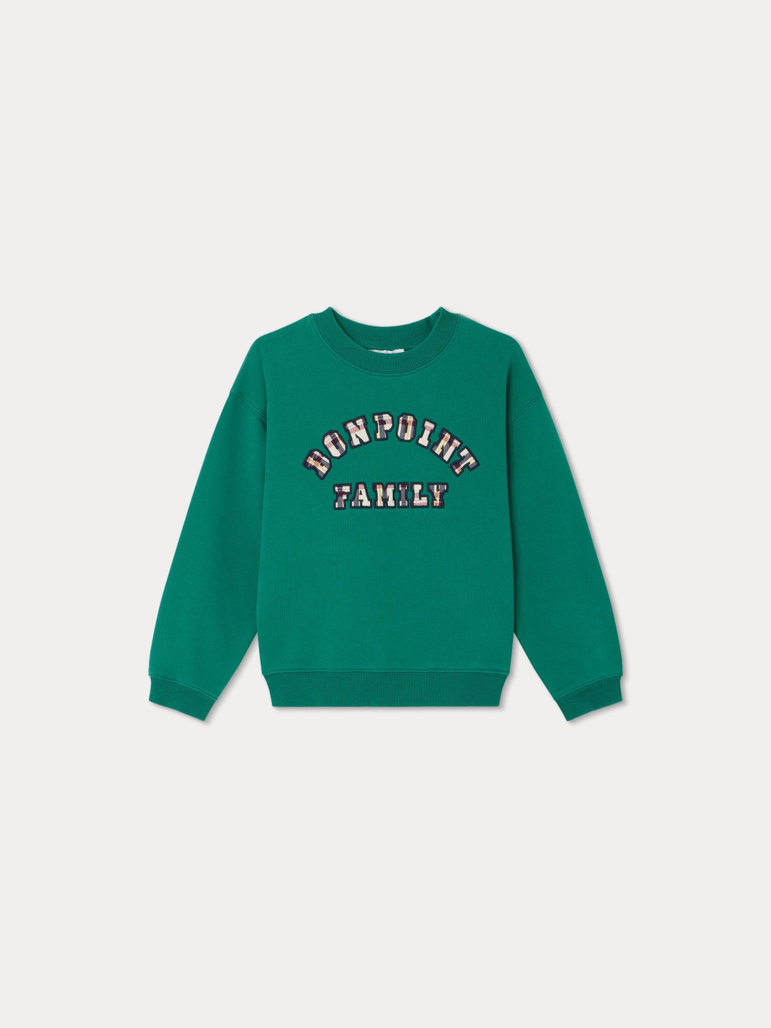 Boys & Girls Green Logo Cotton Sweatshirt