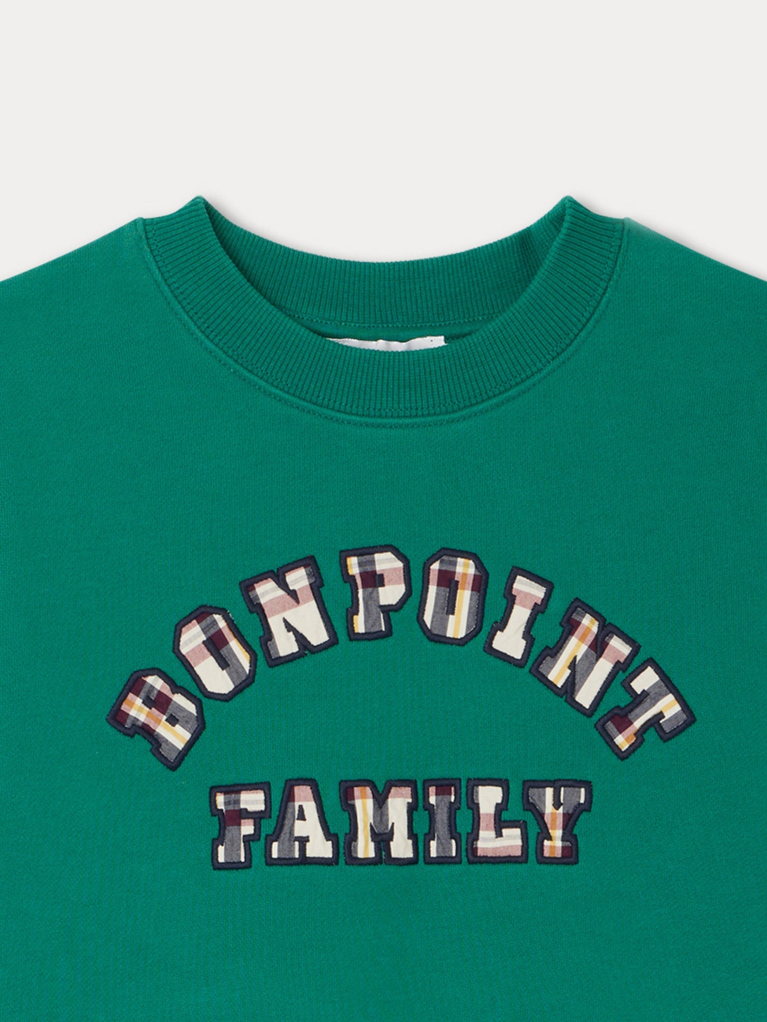 Boys & Girls Green Logo Cotton Sweatshirt