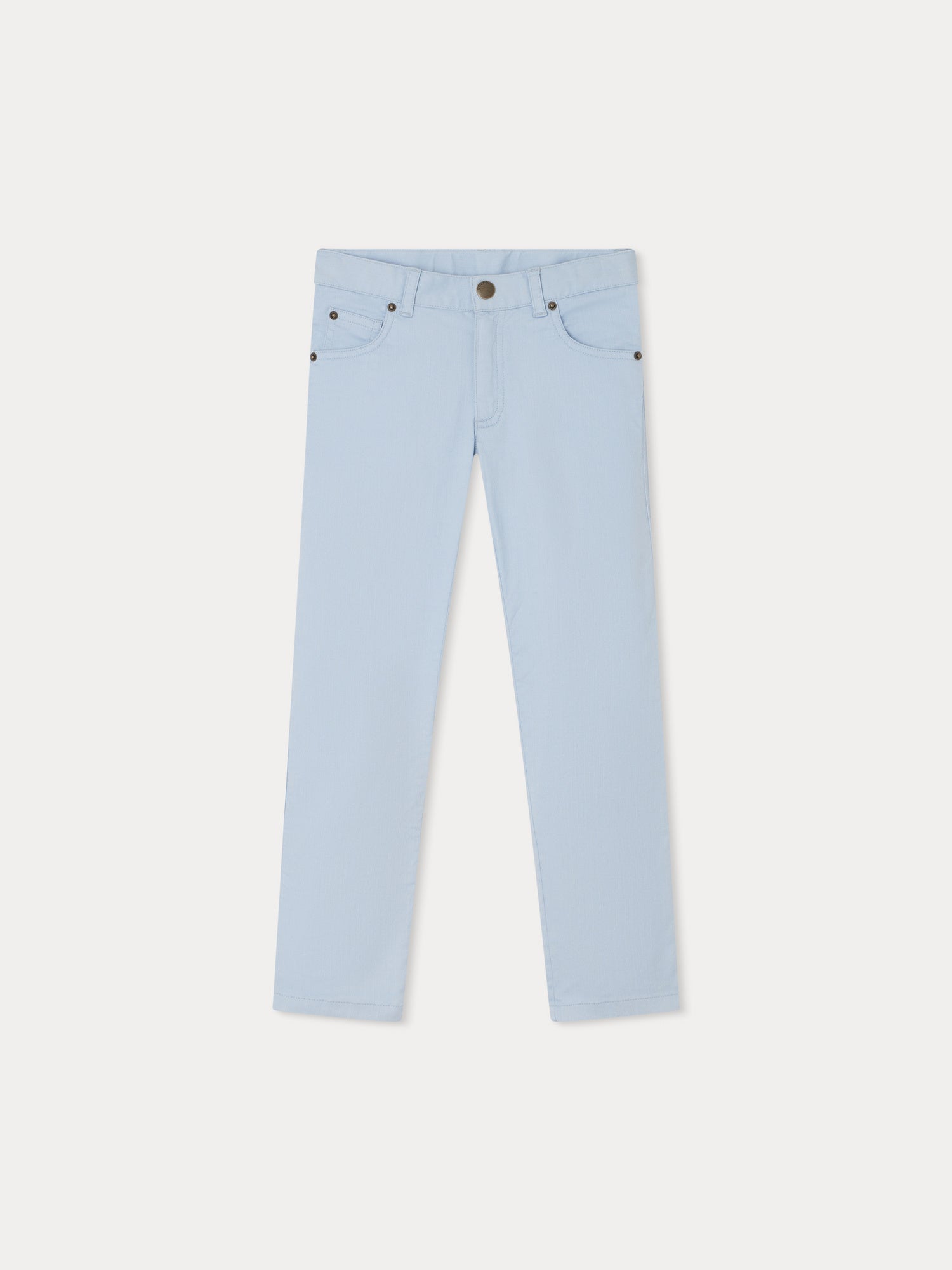 Boys Light Blue Cotton Trousers