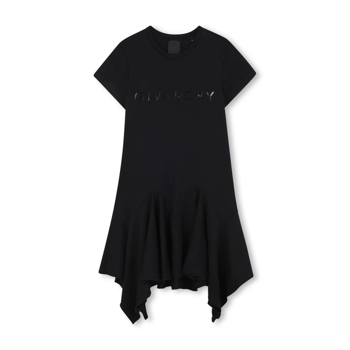 Girls Black Logo Cotton Dress