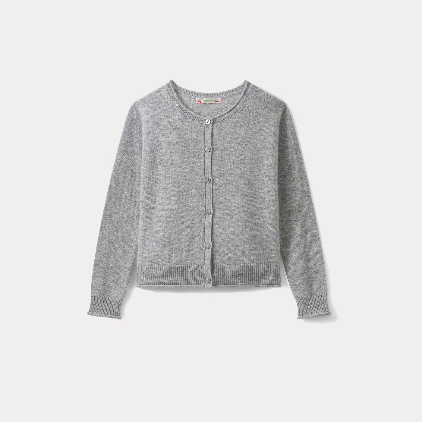 Girls Grey Cashmere Cardigan