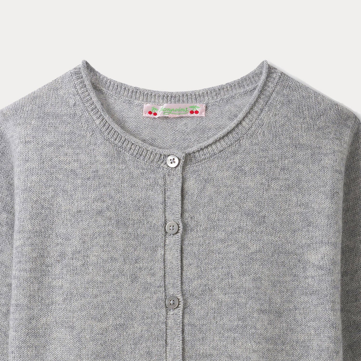 Girls Grey Cashmere Cardigan