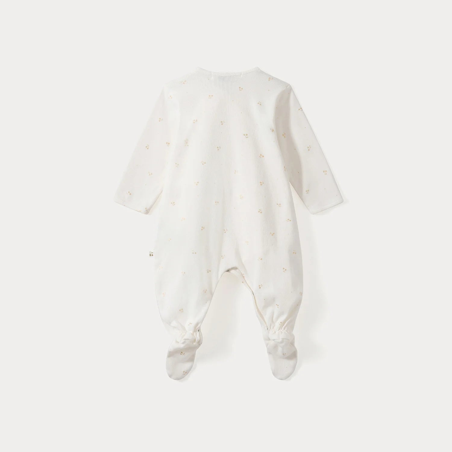 Baby Boys & Girls White Logo Cotton Babysuit