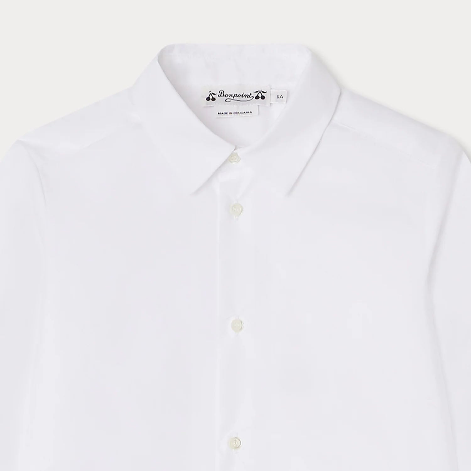 Boys White Cotton Shirt