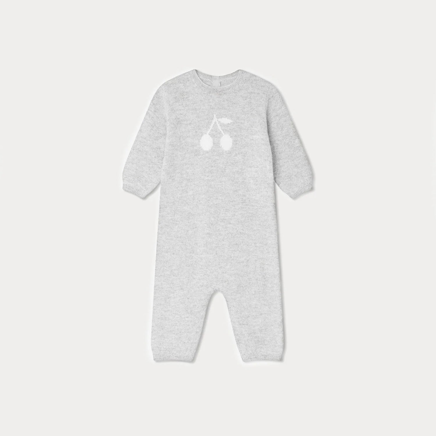 Baby Boys & Girls Light Grey Cashmere Babysuit