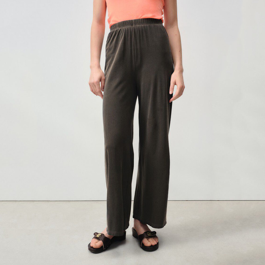 Women Brown Cotton Trousers