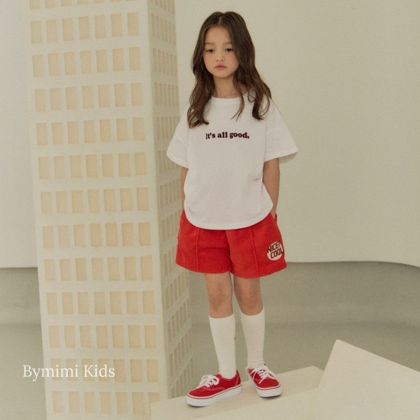 Boys & Girls Red Cotton Shorts