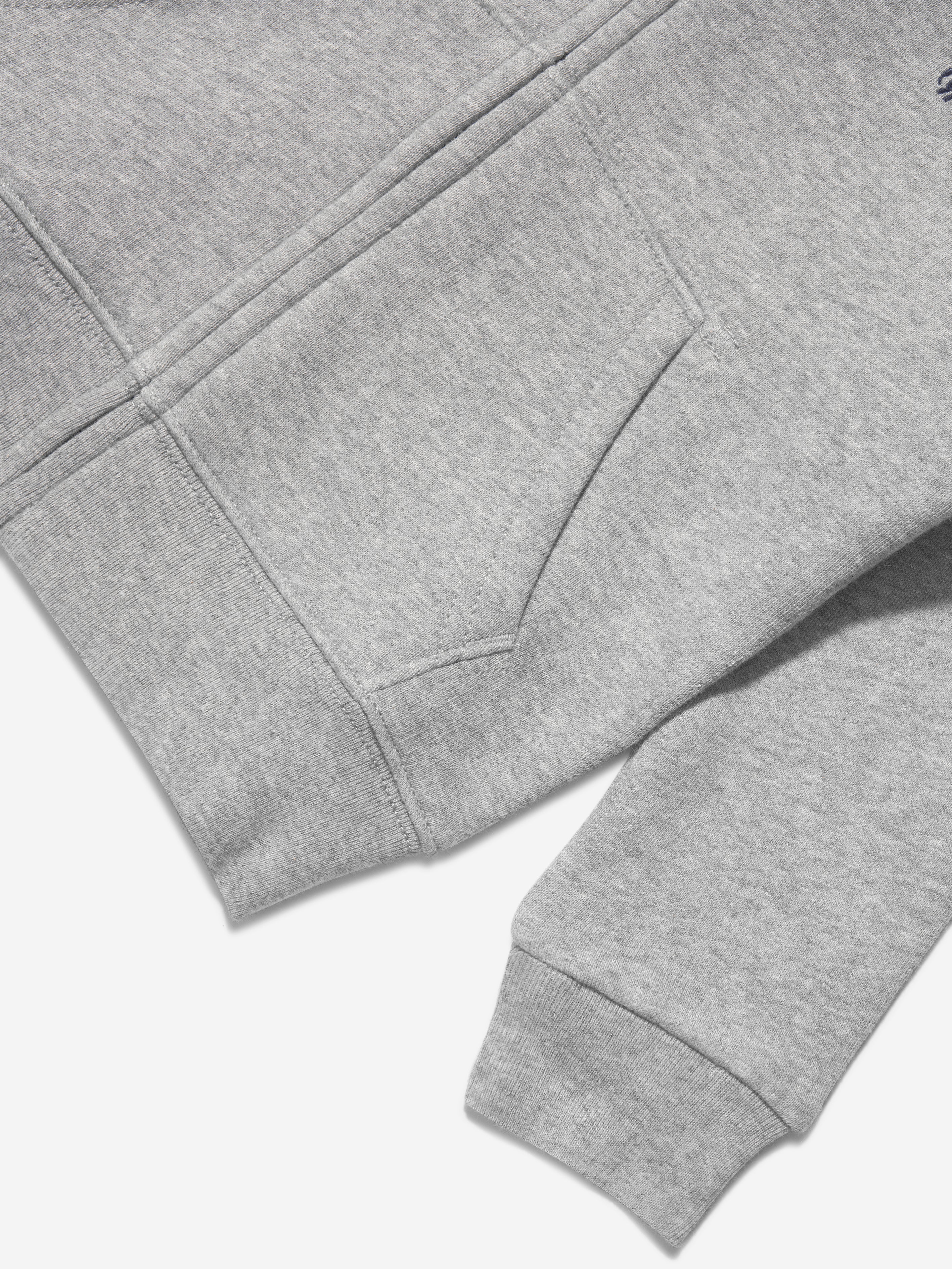 Boys Logo Zip Up Top in Grey