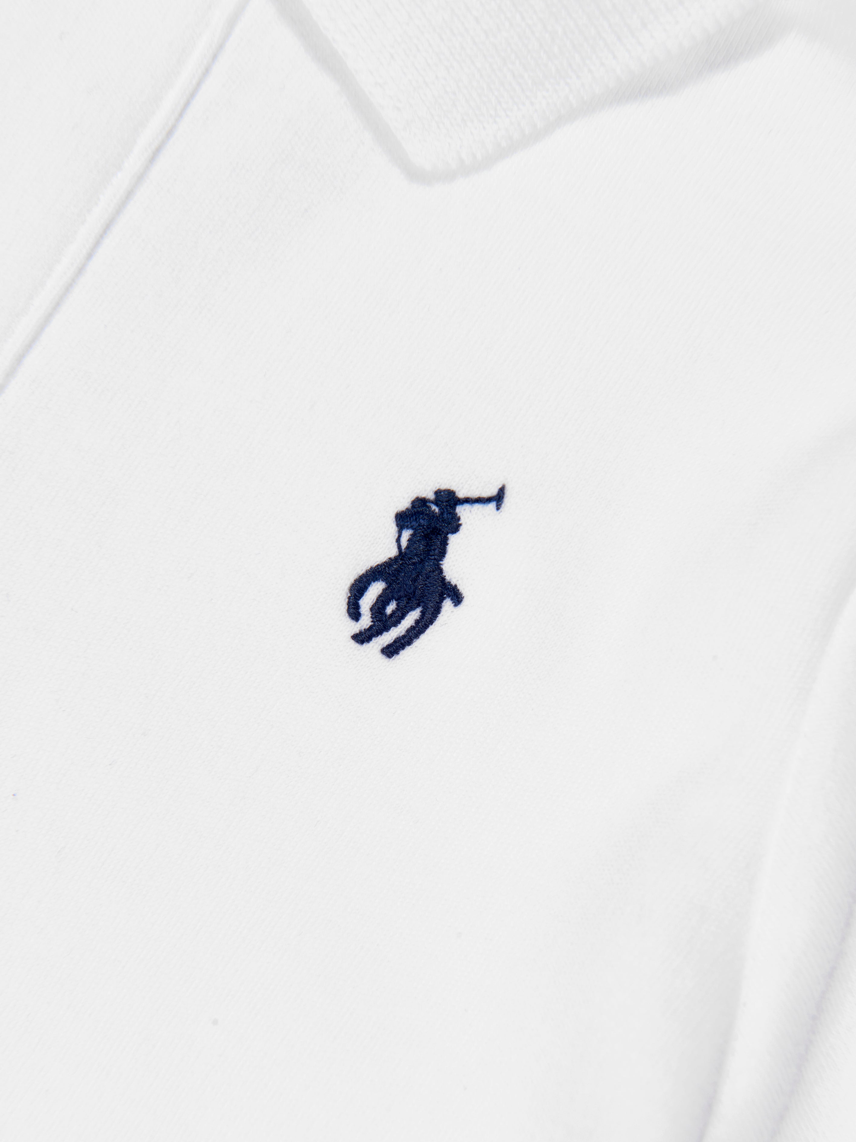 Baby Boys Logo Polo Shirt in White