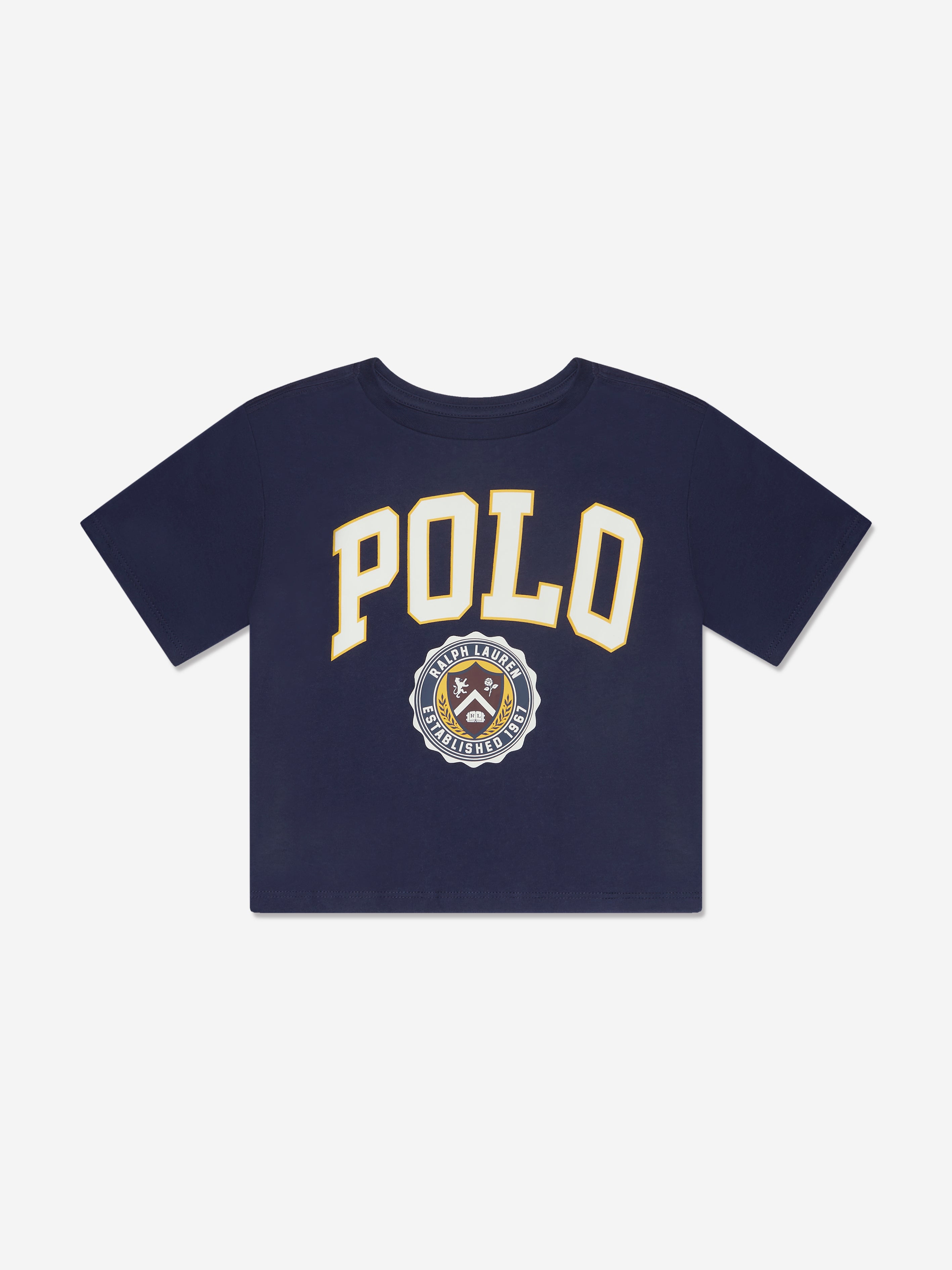 Girls Varsity Polo T-Shirt in Navy