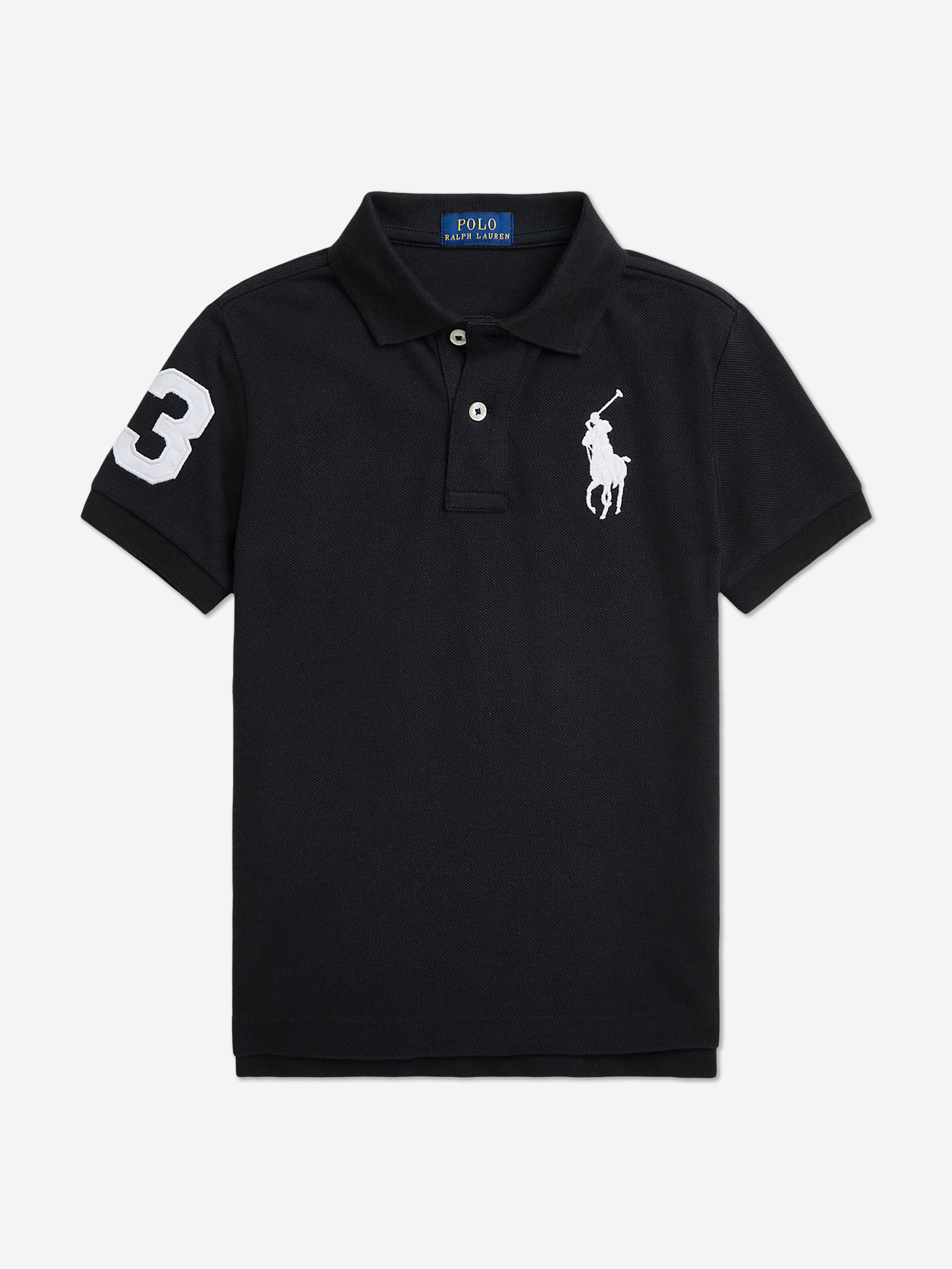 Ralph Lauren Boys Logo Polo Shirt in Black