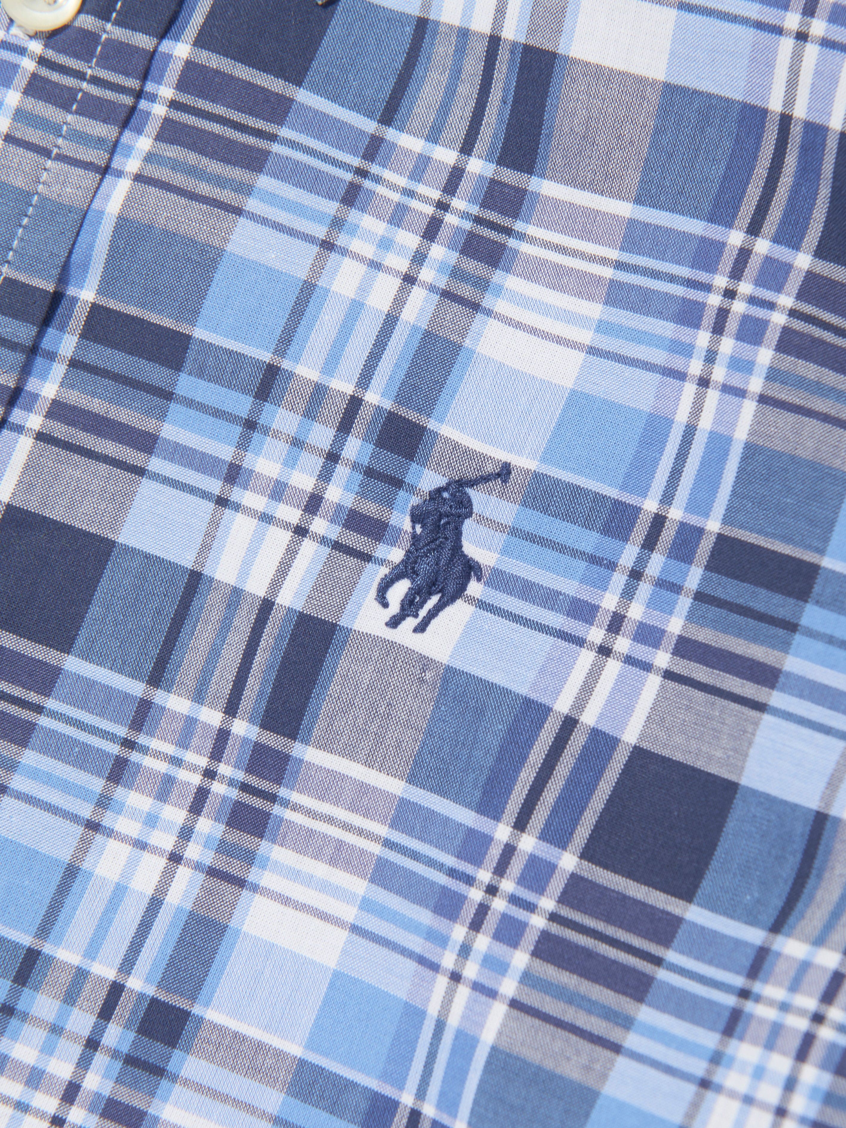 Ralph Lauren Boys Checked Shirt in Blue