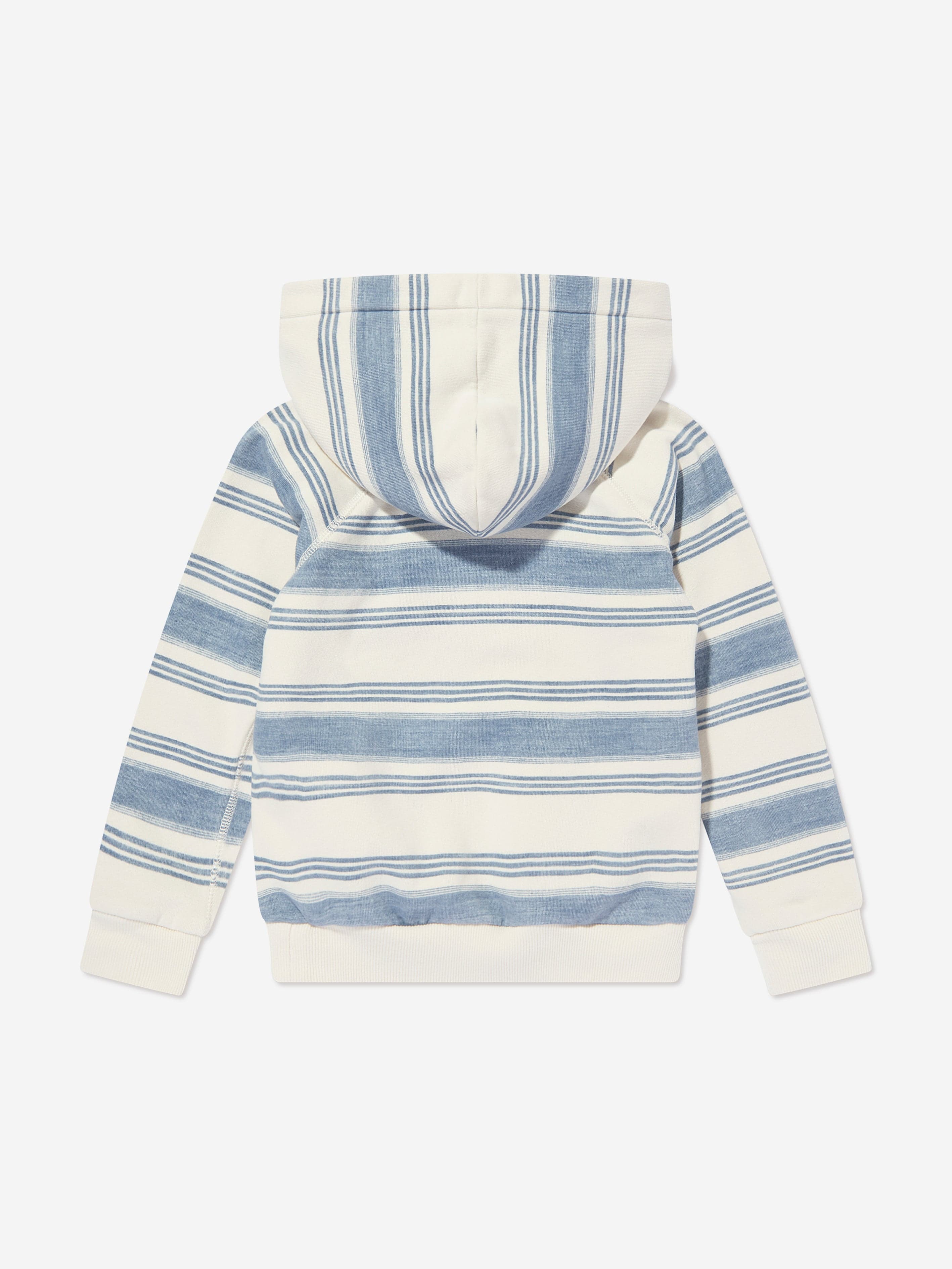 Ralph Lauren Girls Striped Logo Hoodie in Blue