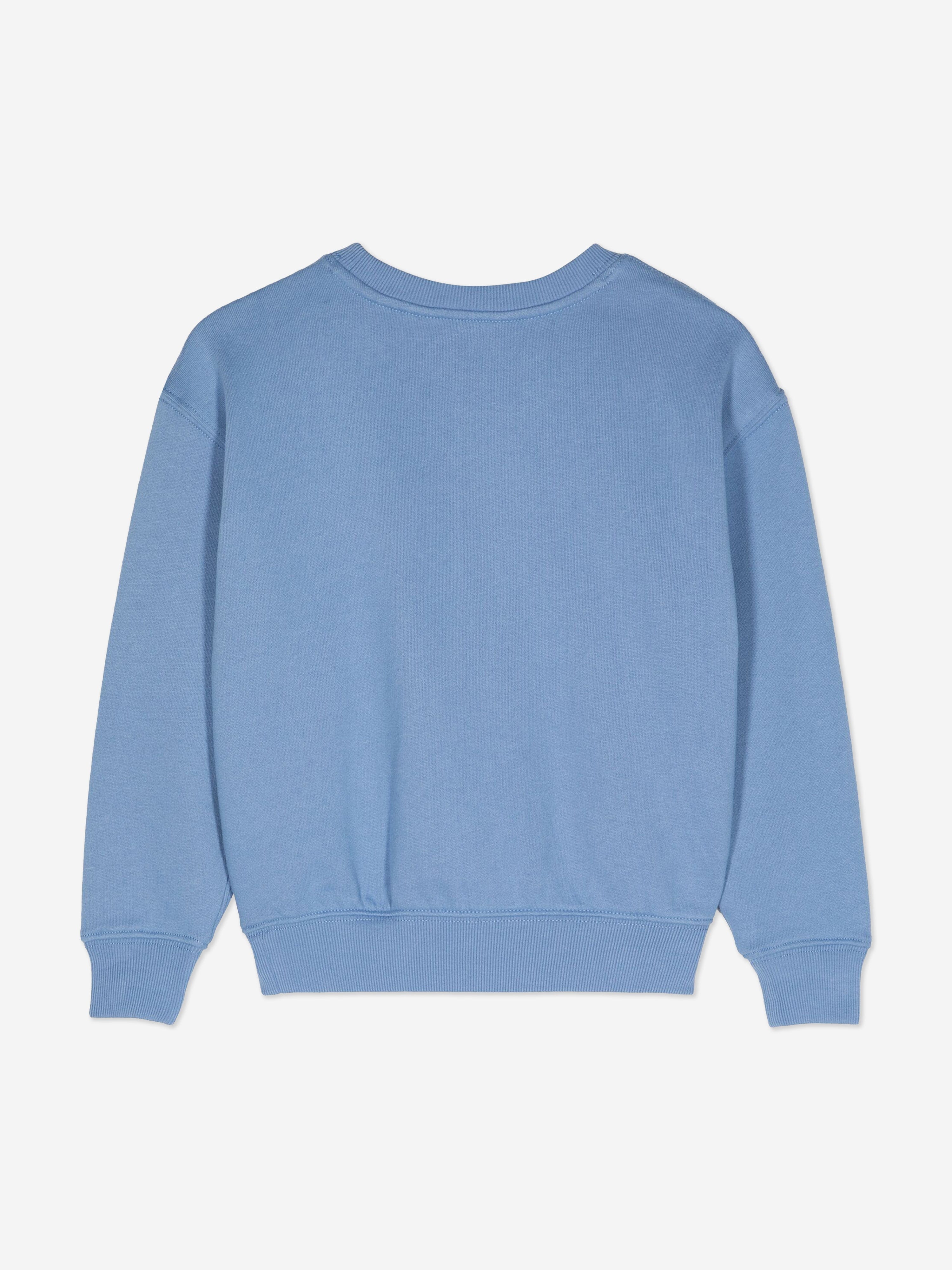 Ralph Lauren Girls Bear Bubble Sweatshirt in Blue