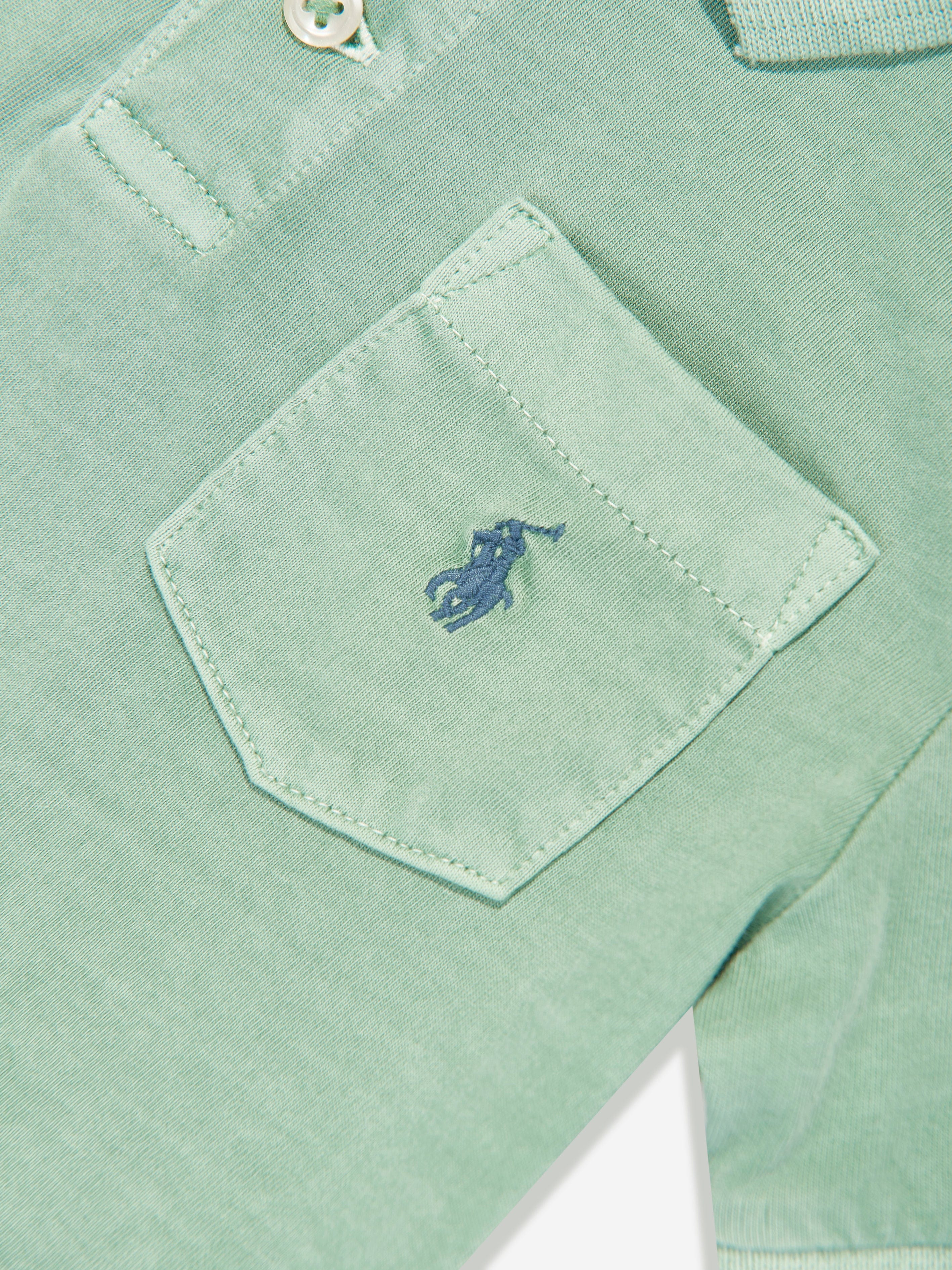 Ralph Lauren Boys Logo Polo Shirt in Green