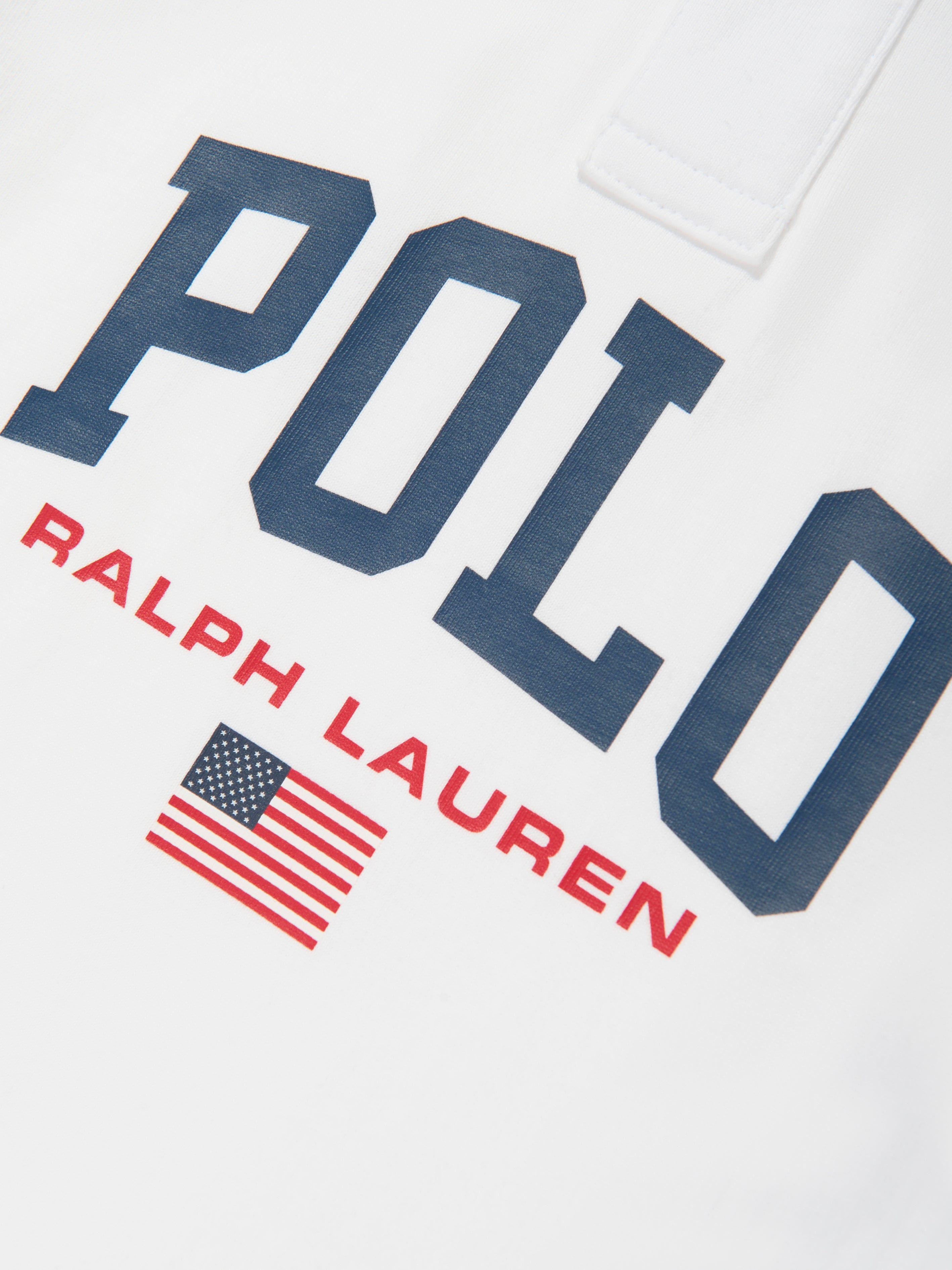 Ralph Lauren Boys Flag Polo Shirt in White