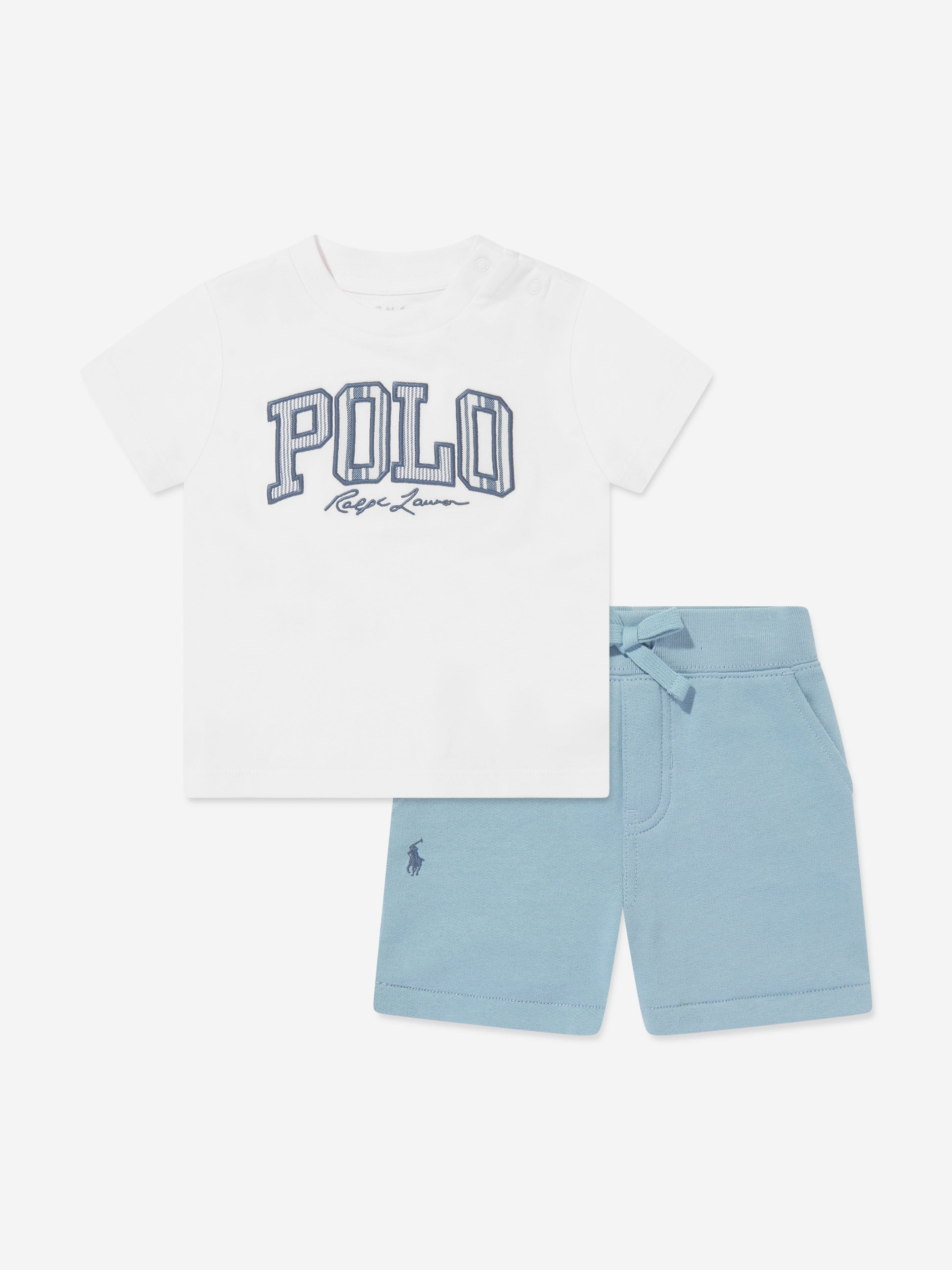 Ralph Lauren Baby Boys Polo Shorts Set in White