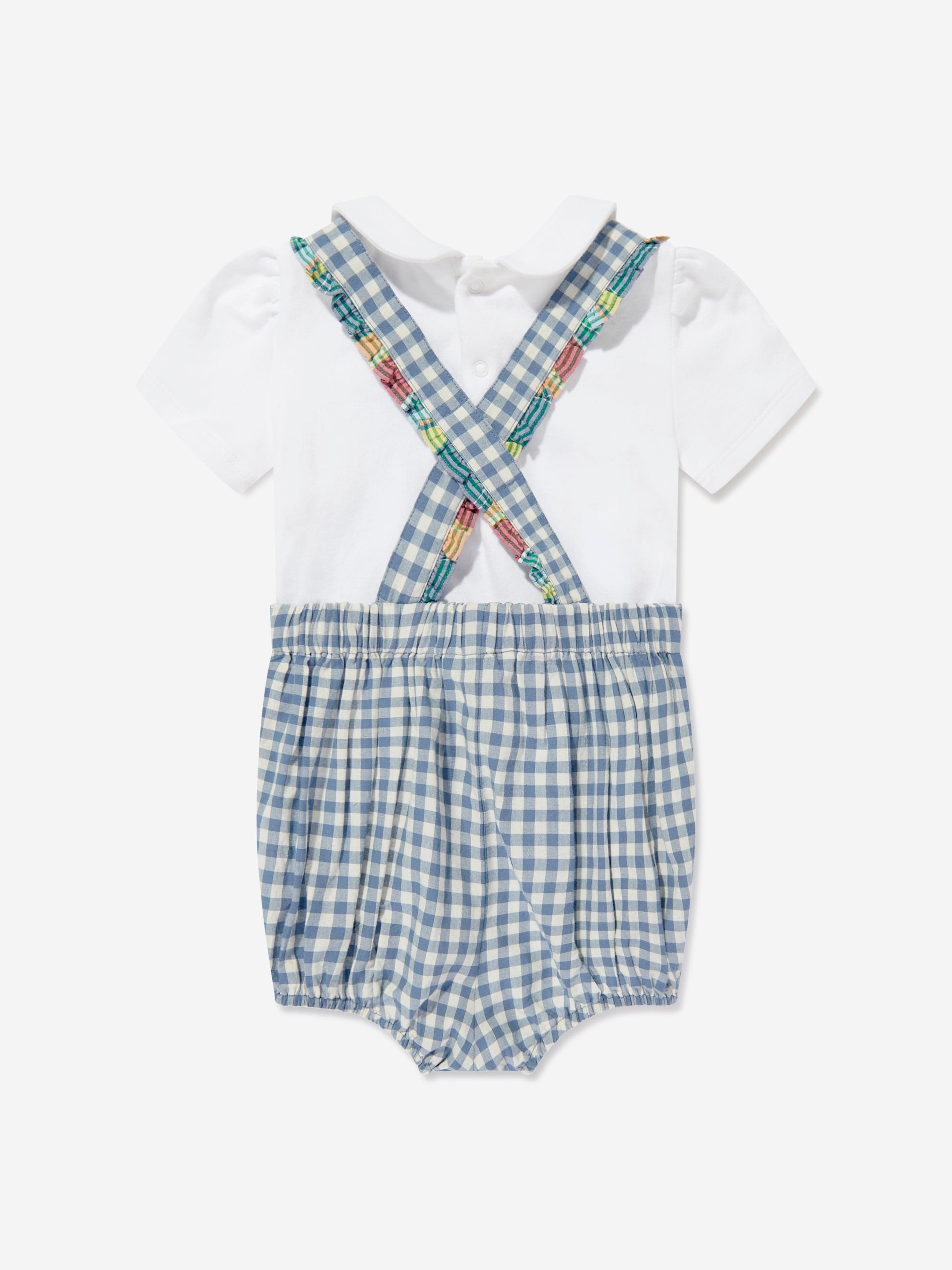 Ralph Lauren Baby Girls Bubble Dungarees Set in Blue