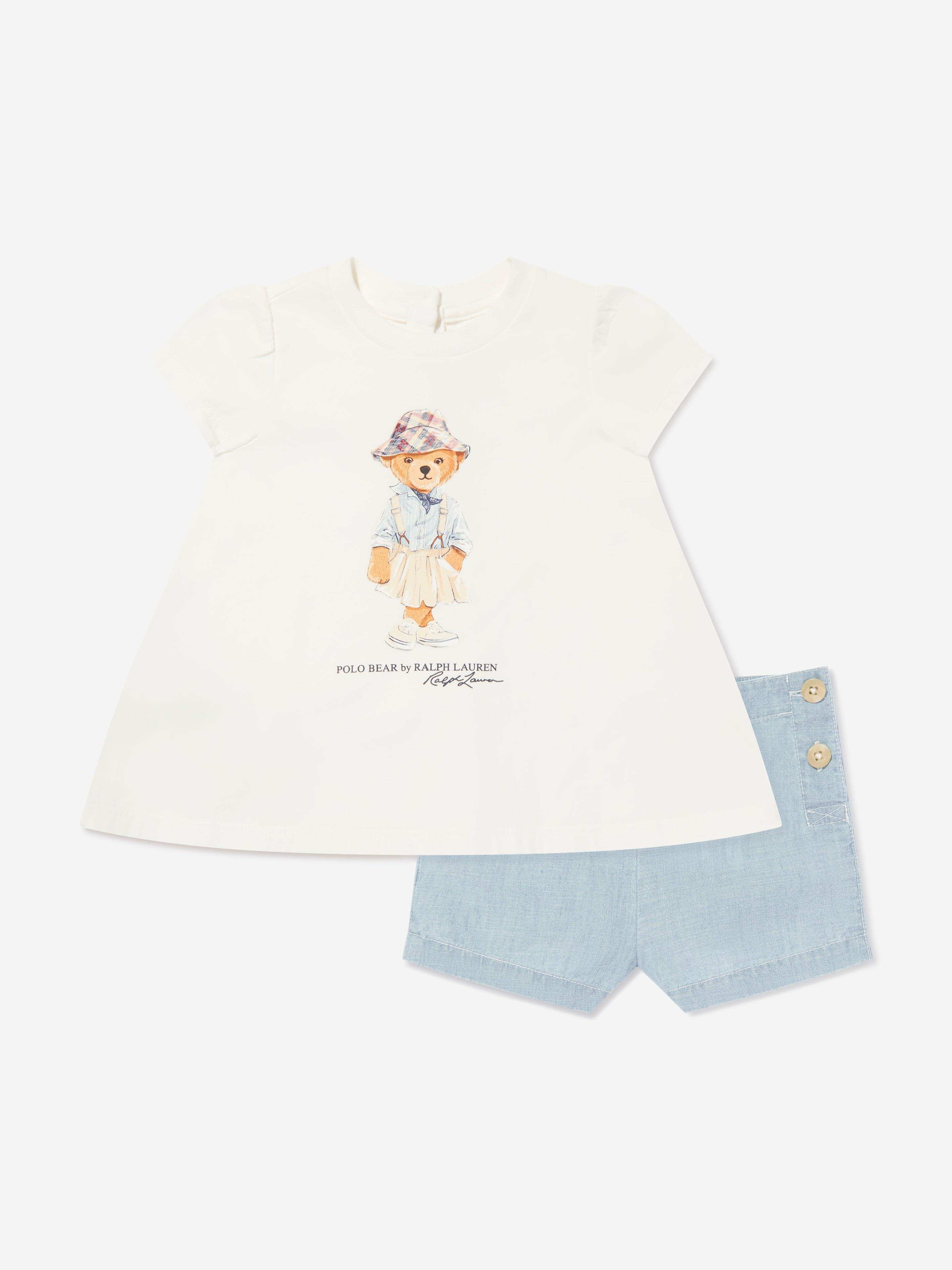 Ralph Lauren Baby Girls Shorts Set in White