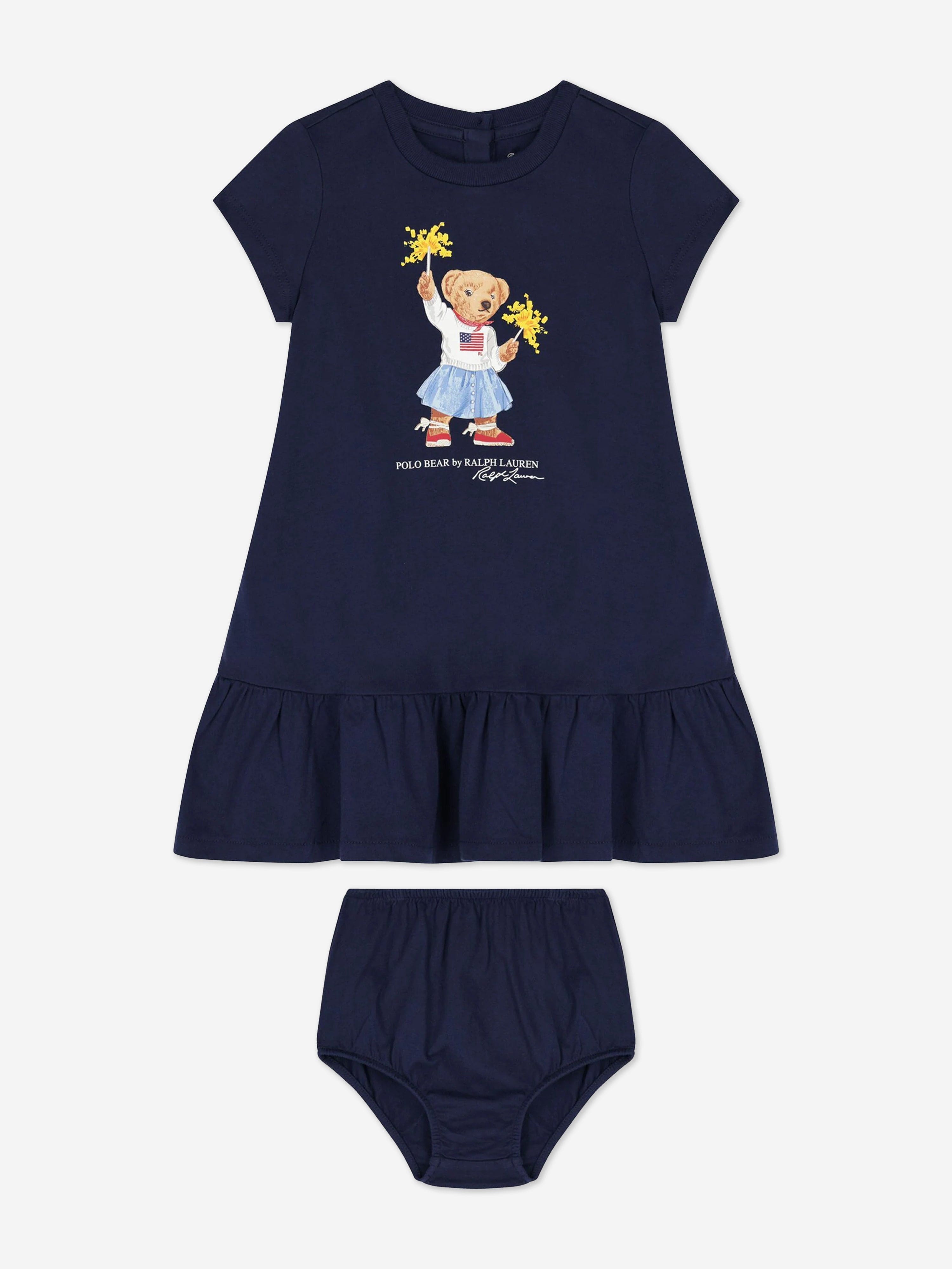 Ralph Lauren Baby Girls Leggings Set in Navy