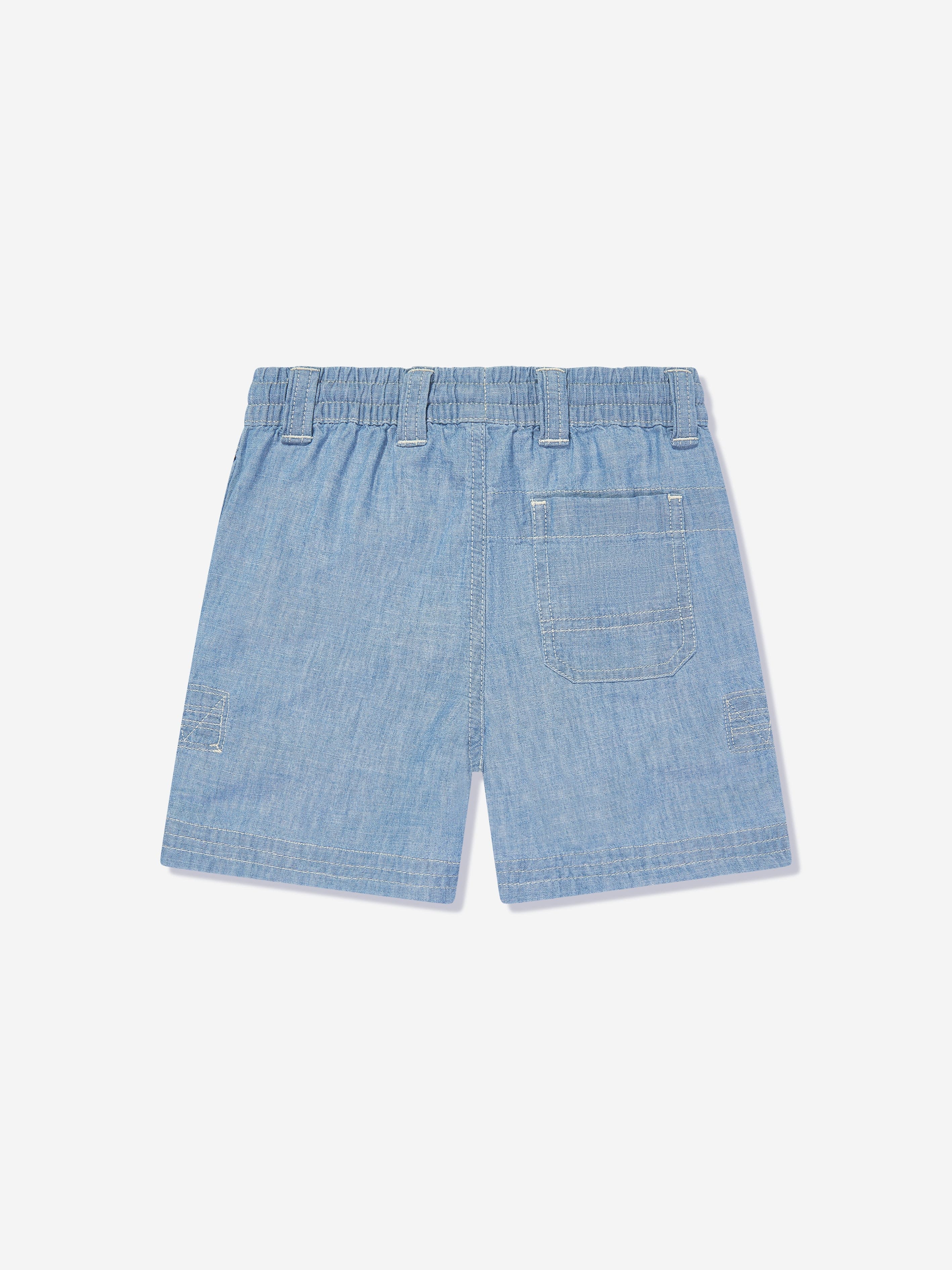 Ralph Lauren Boys Chambray Rugby Shorts in Blue