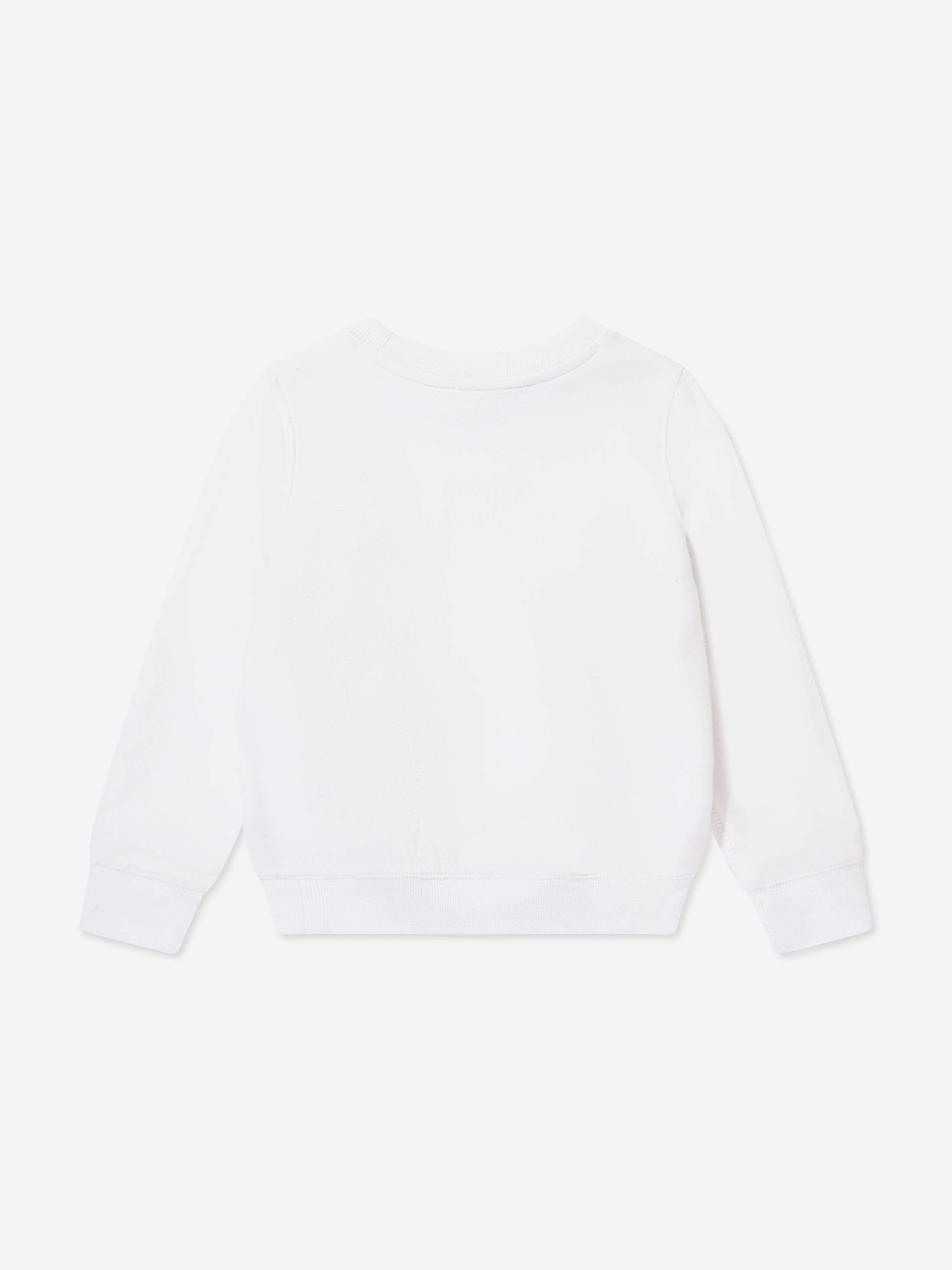 Ralph Lauren Girls Sparkle Bear Sweatshirt in White