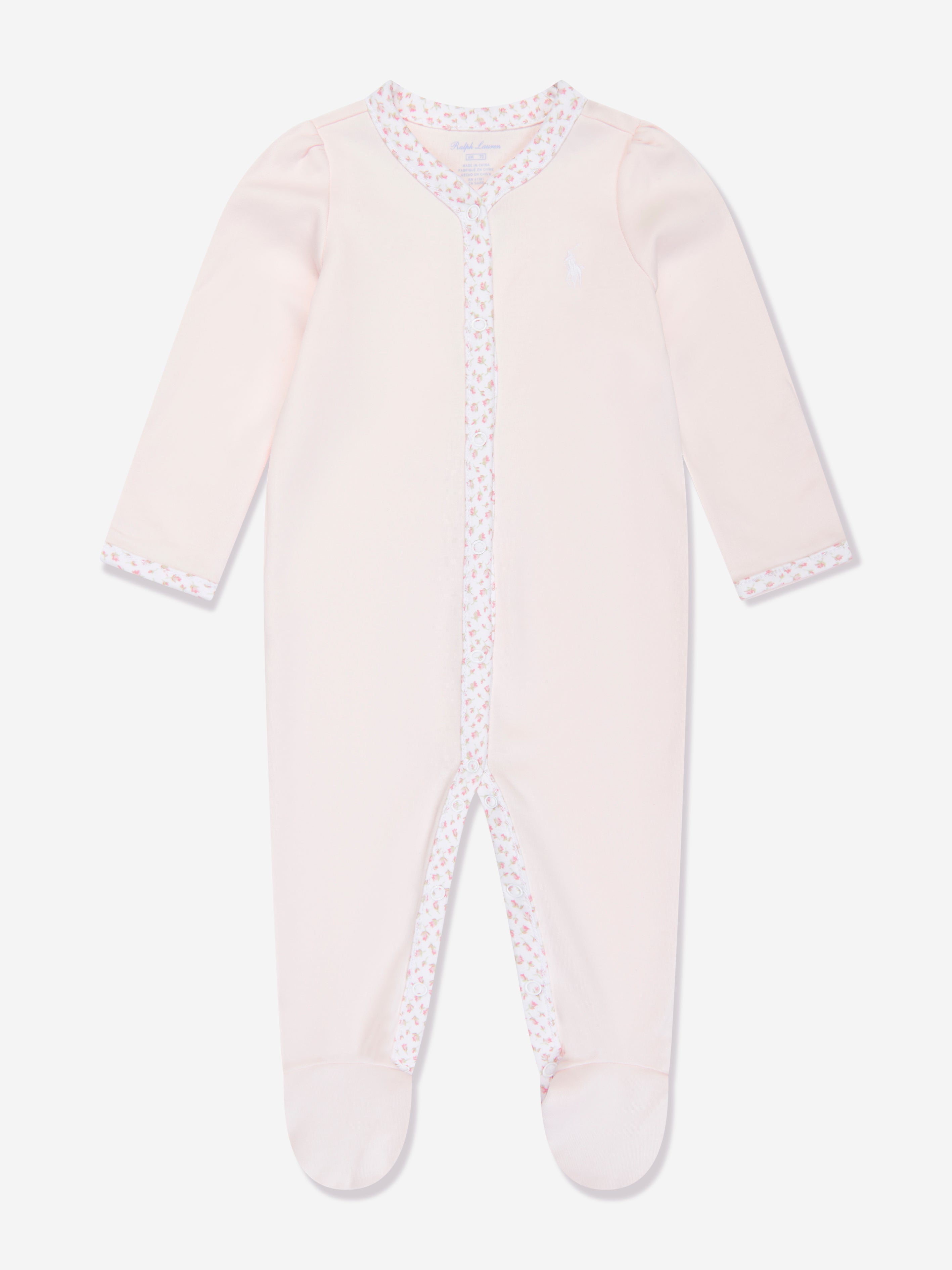 Baby Girls Logo Babygrow in Pink