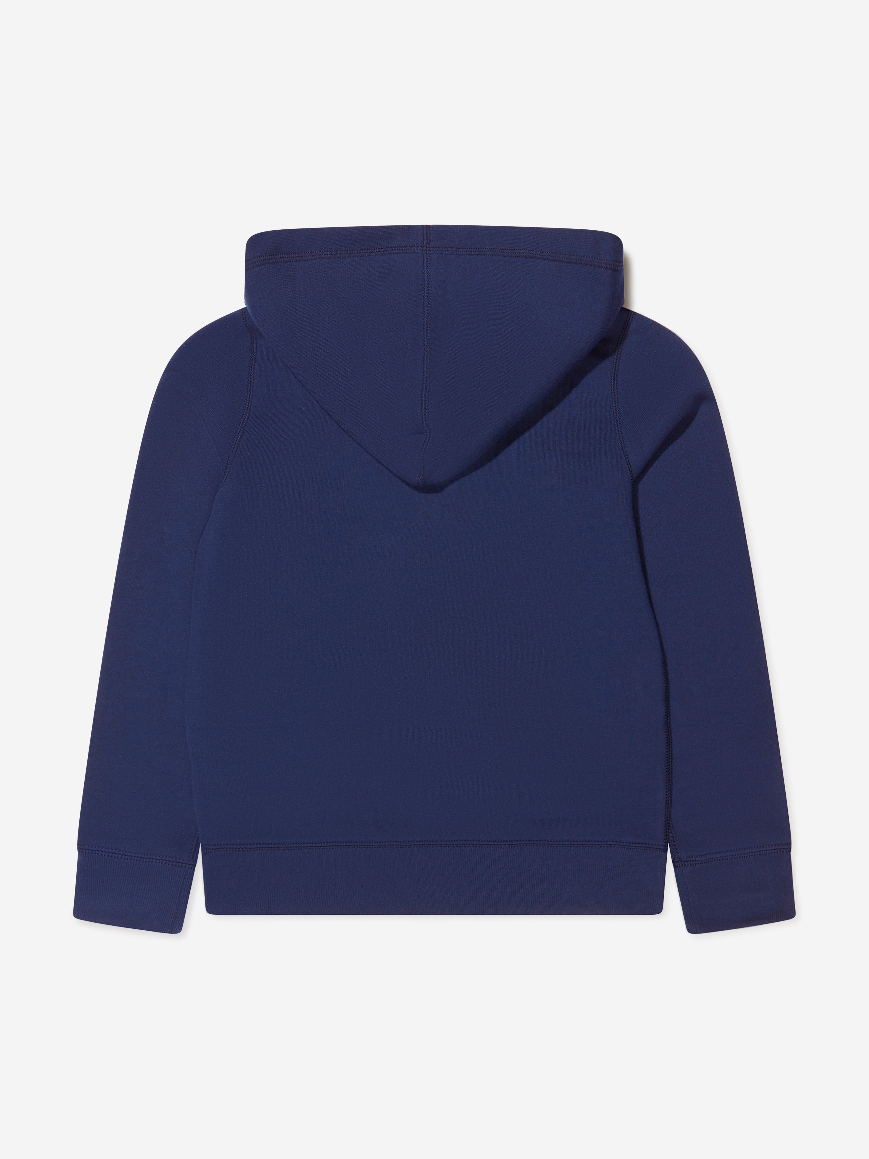 Girls Logo Zip Up Top in Navy