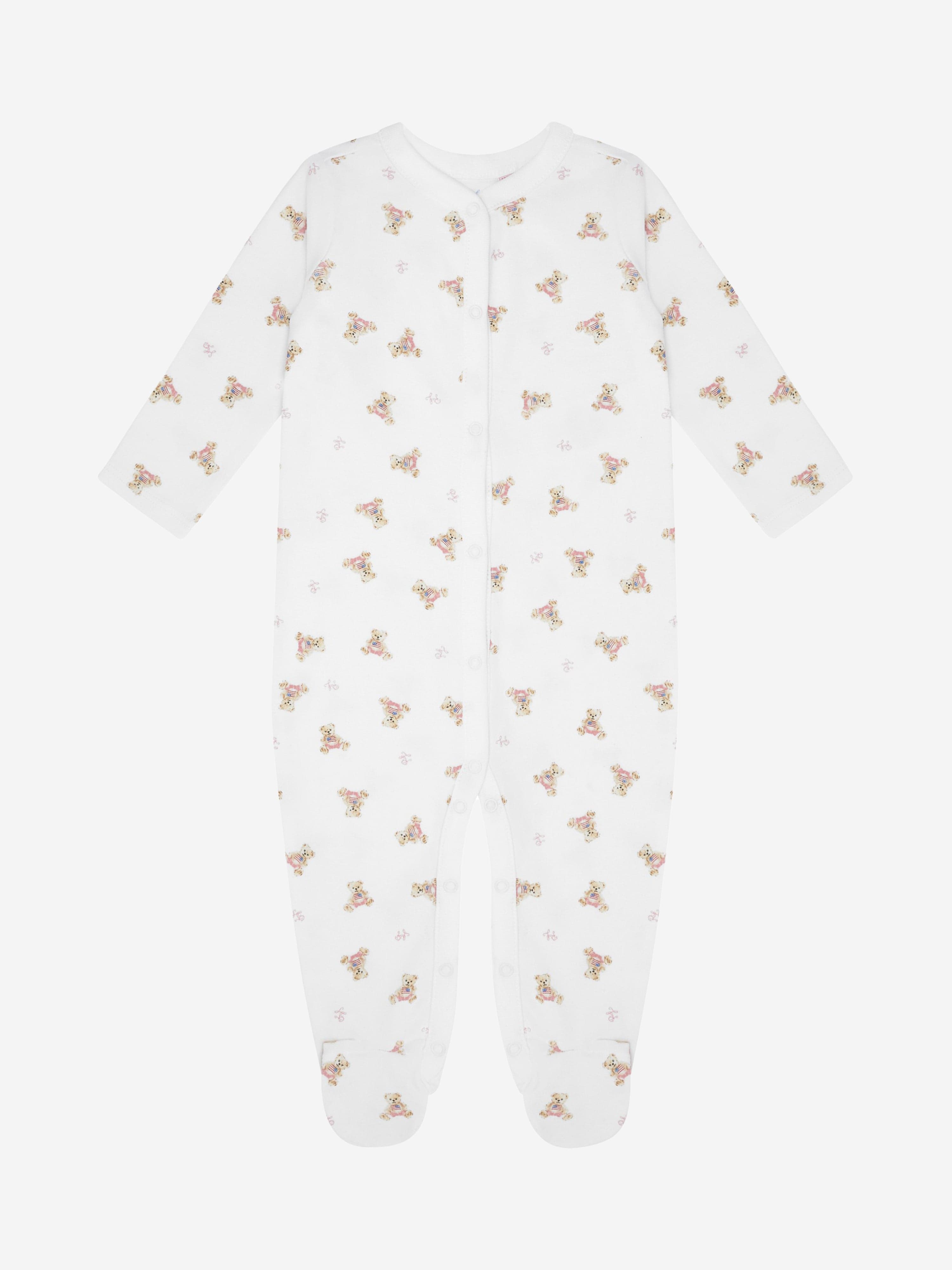 Ralph Lauren Baby Girls Bear Print Babygrow