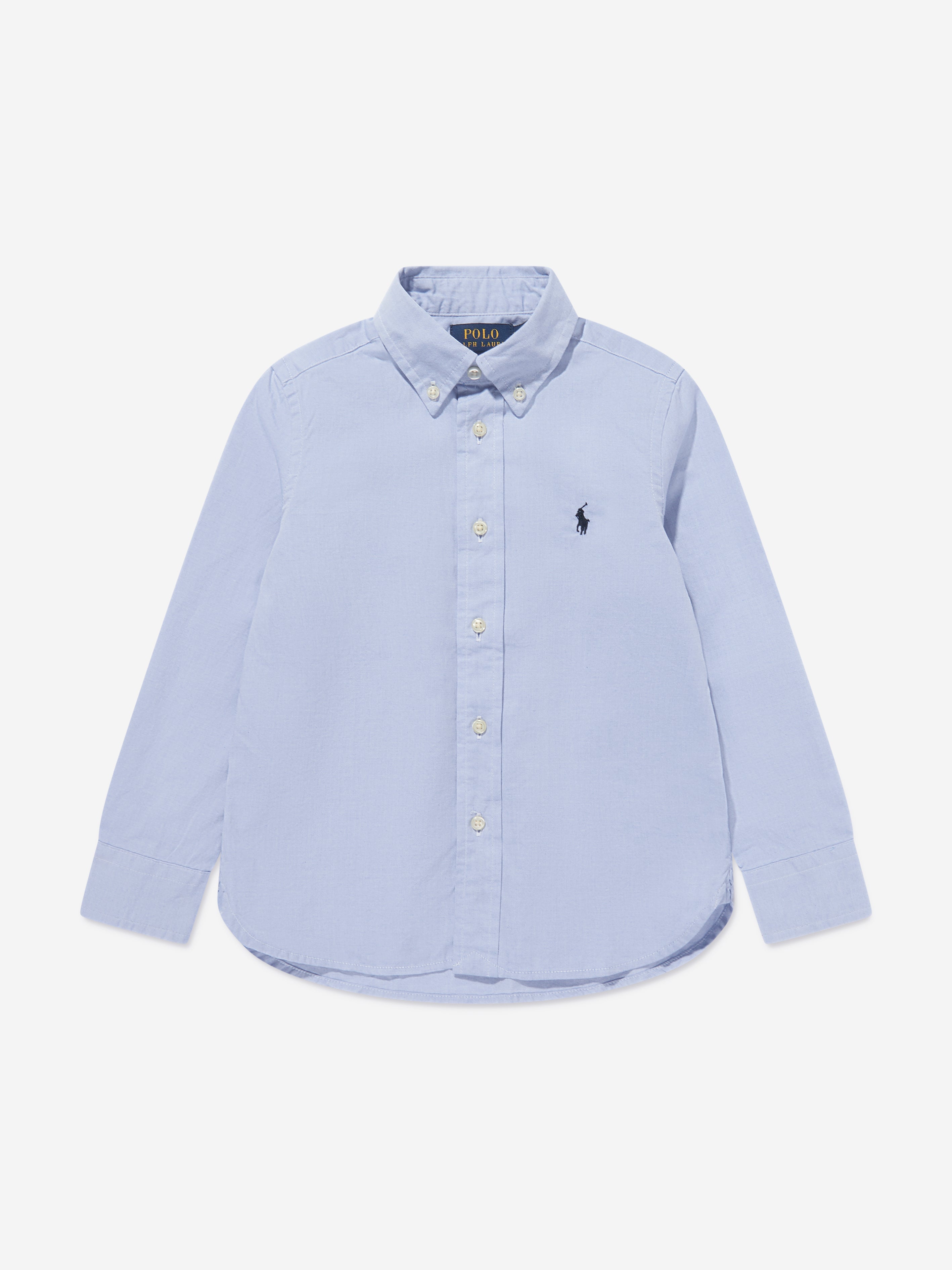 Boys Slim Fit Oxford Shirt in Blue