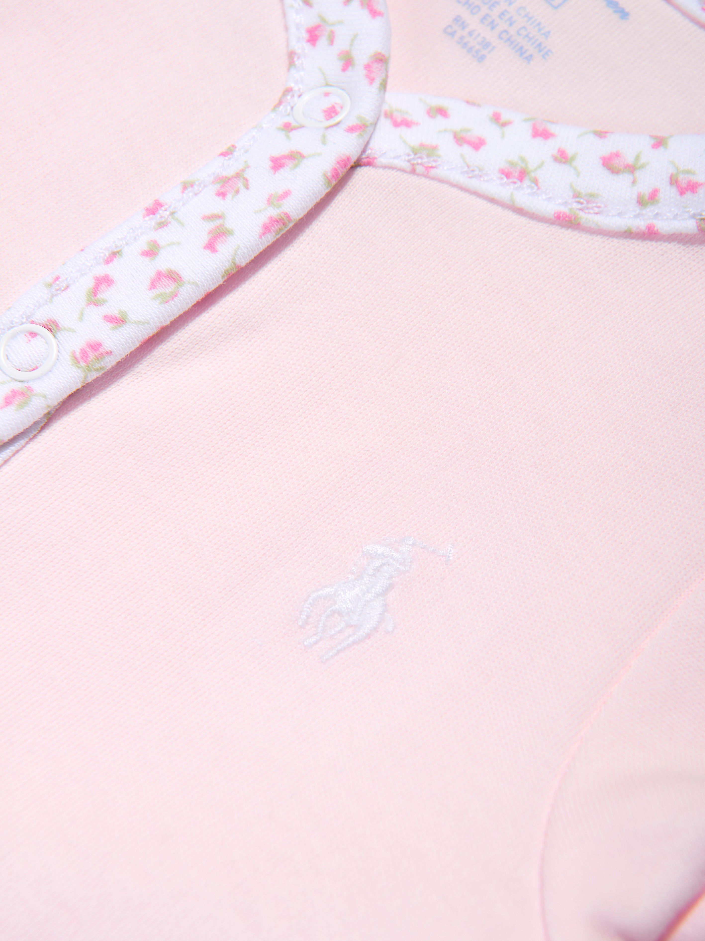 Baby Girls Logo Babygrow in Pink