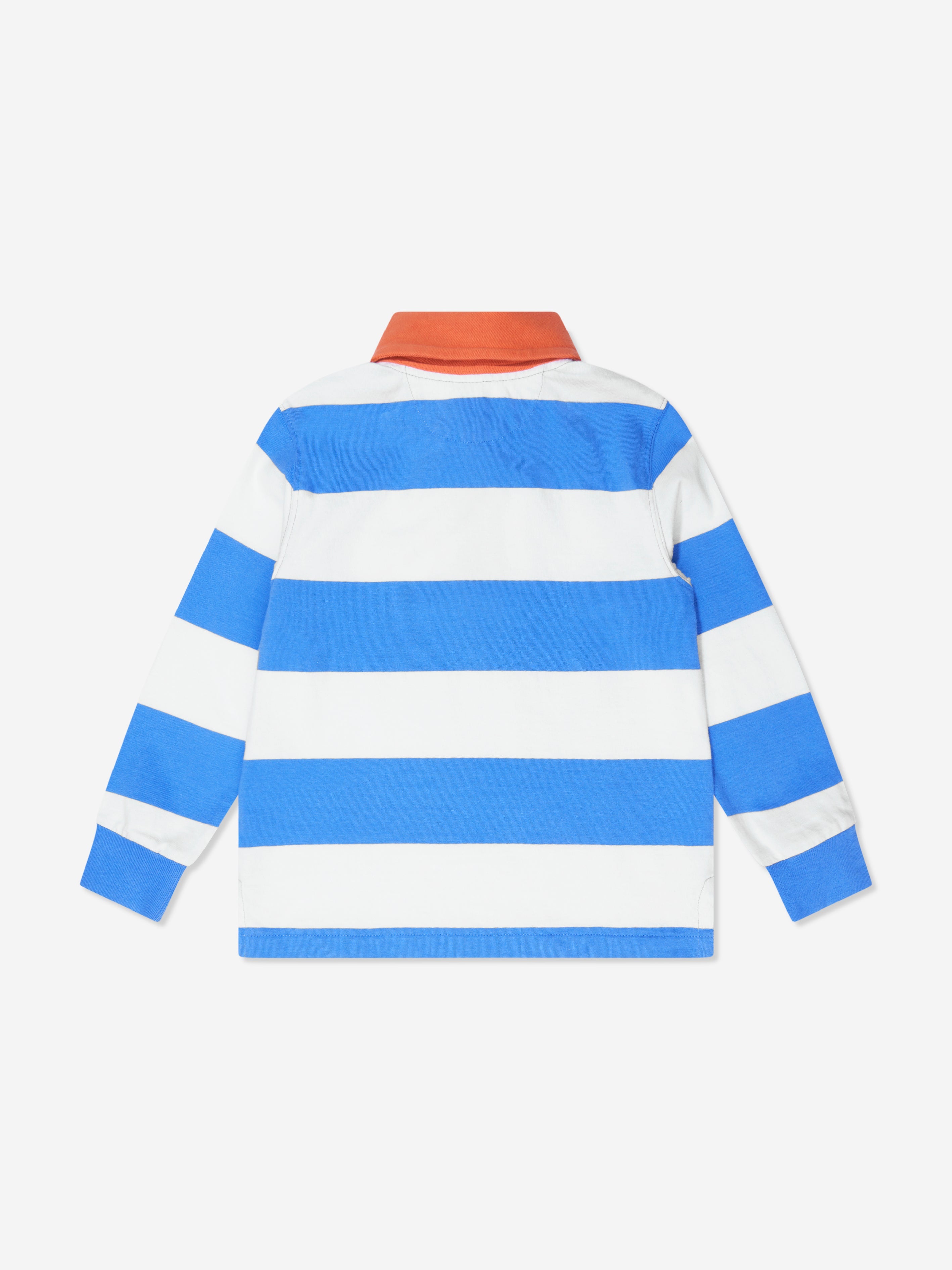 Boys Striped Rugby Shirt in Blue