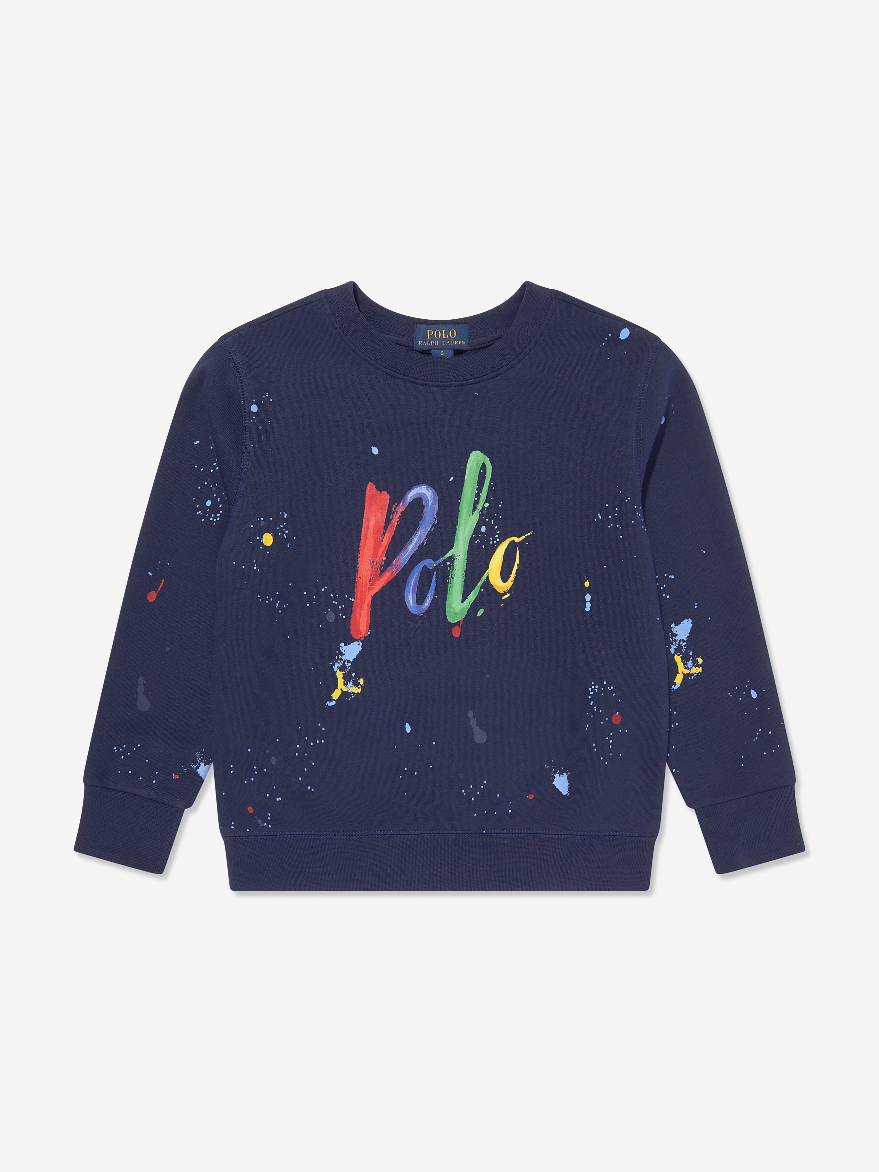 Boys Polo Sweatshirt in Navy