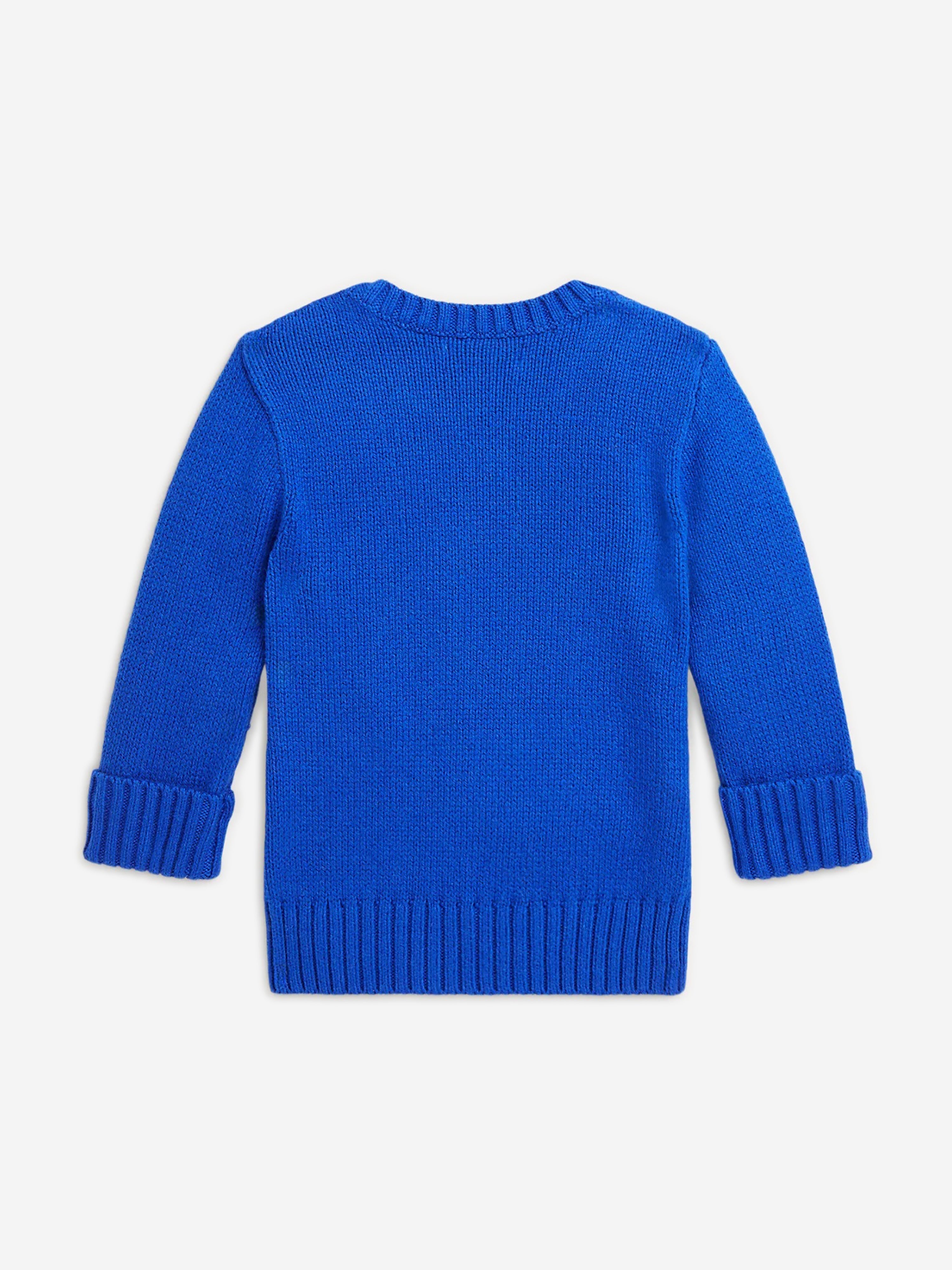 Baby Boys Polo Bear Jumper in Blue