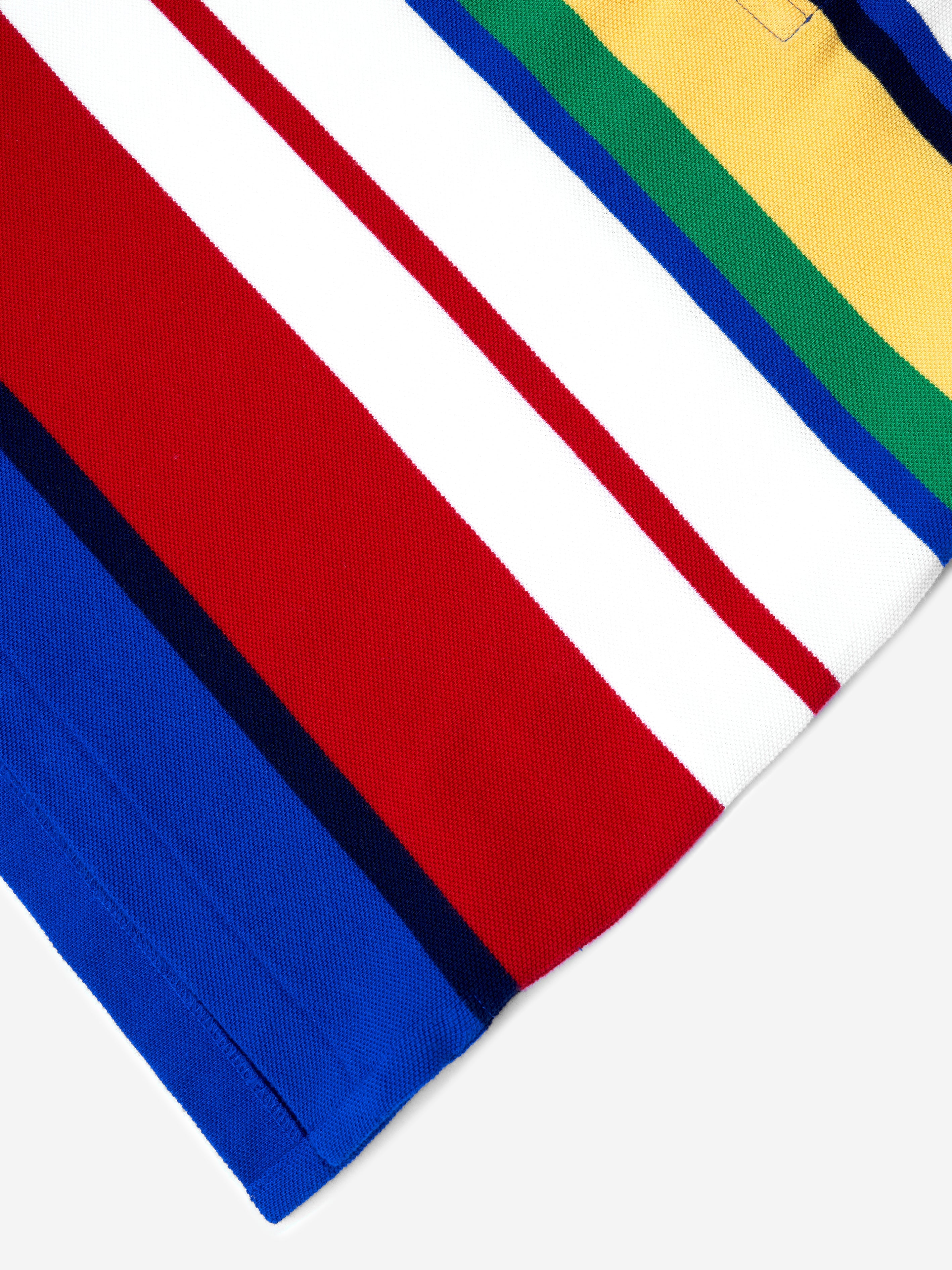 Boys Striped Polo Shirt in Multicolour