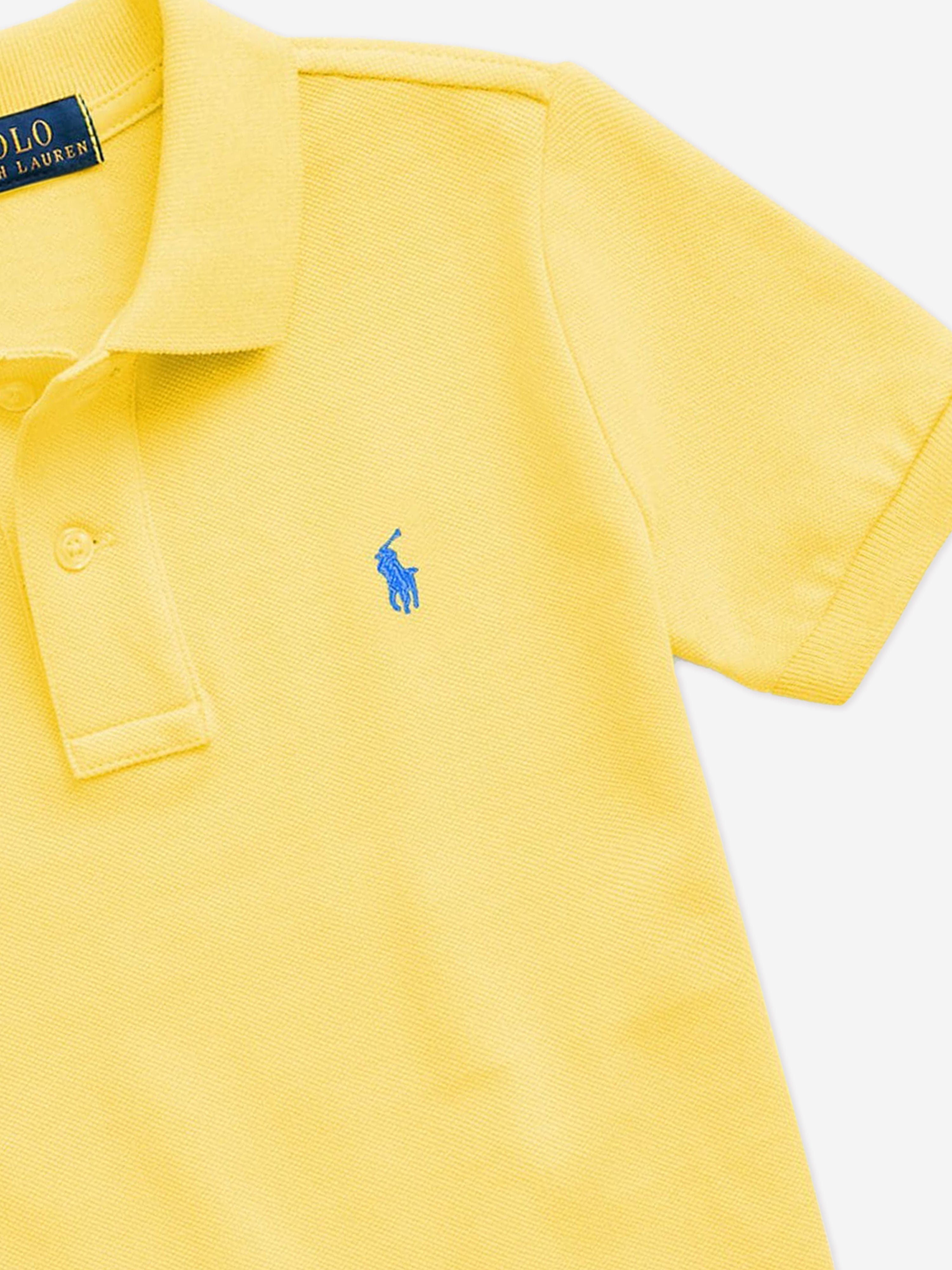 Ralph Lauren Boys Logo Polo Shirt in Yellow