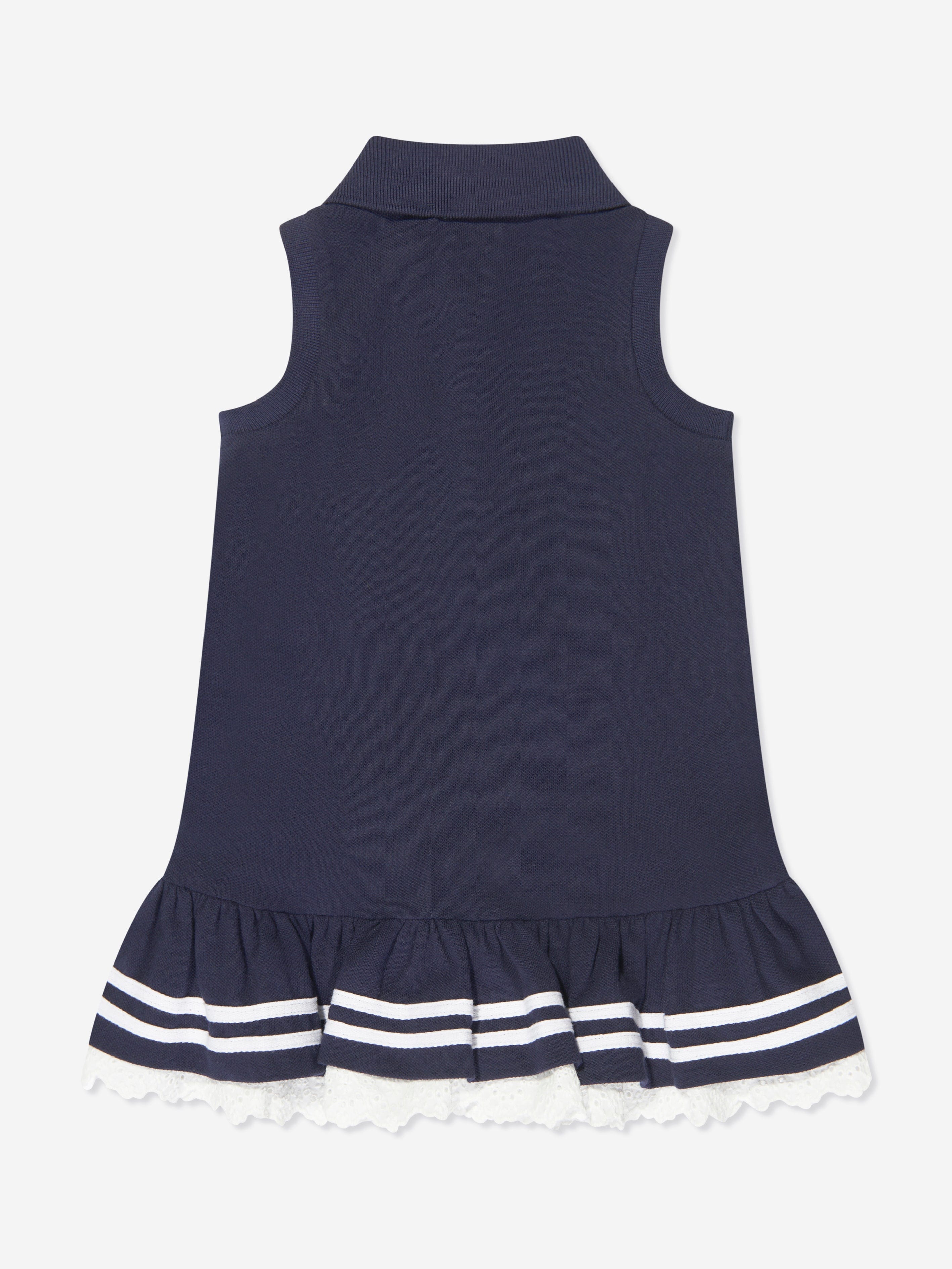 Ralph Lauren Baby Girls Sailor Polo Dress in Navy