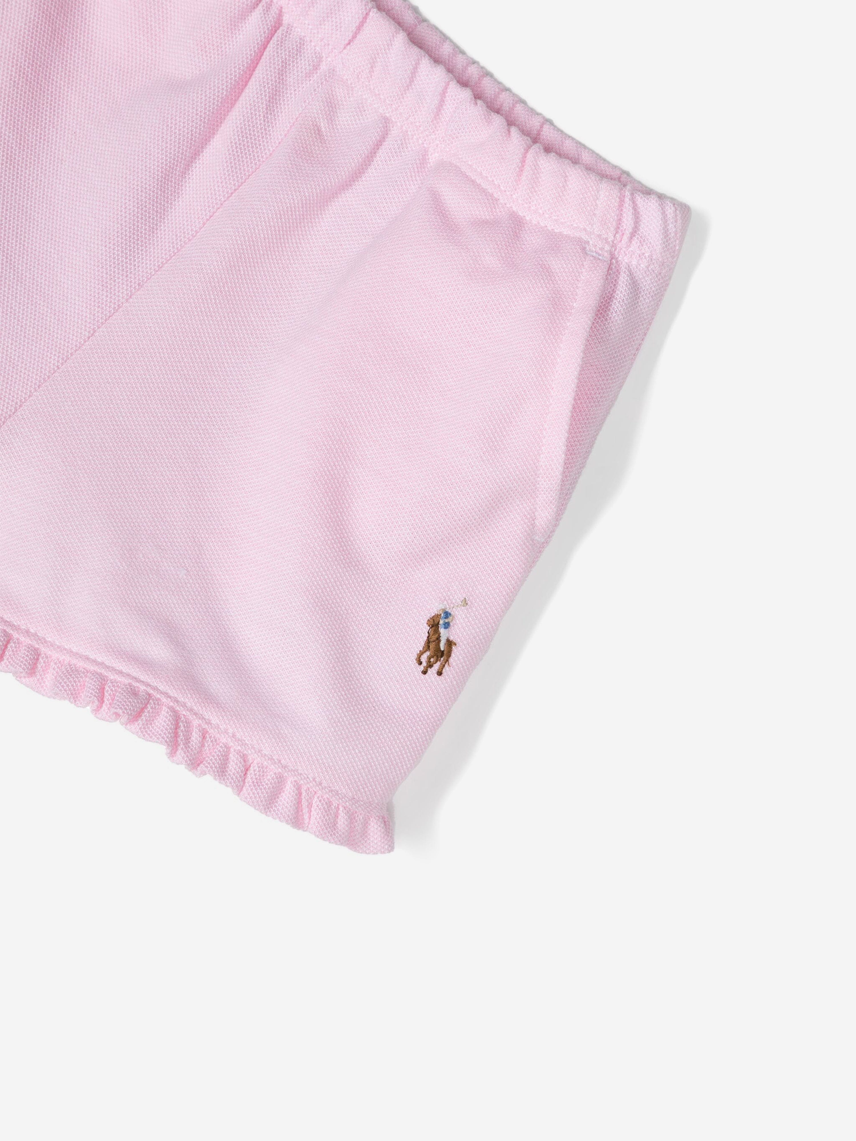 Ralph Lauren Baby Girls Bear Short Set in Pink